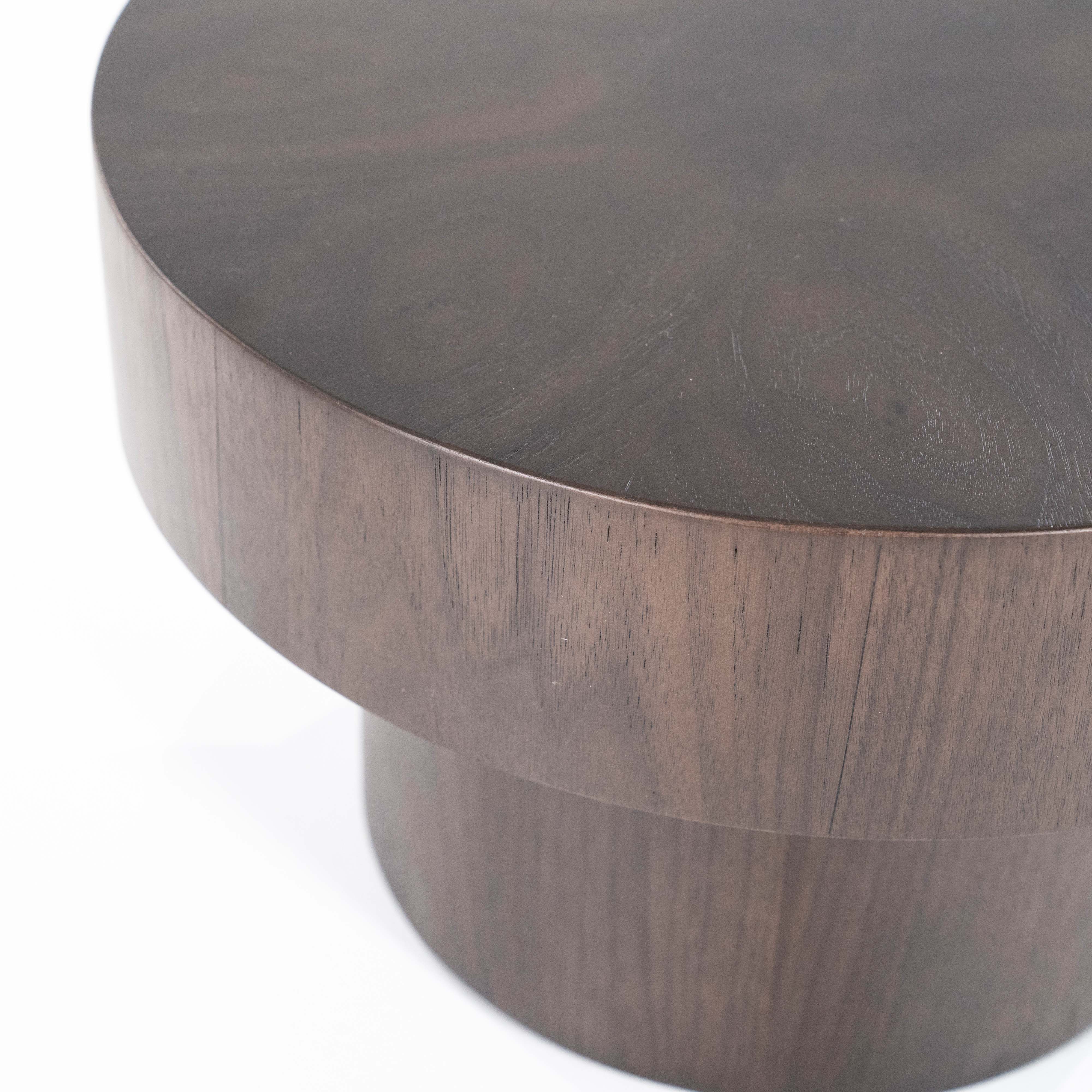 Ronde bijzettafel dia. 45cm - walnoot bruin 