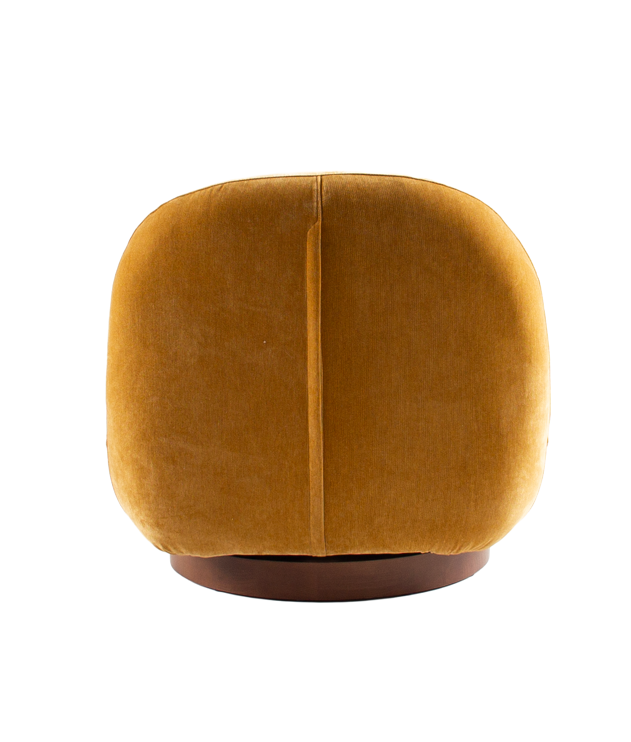 Draaifauteuil in fluweel - Fennelseed geel