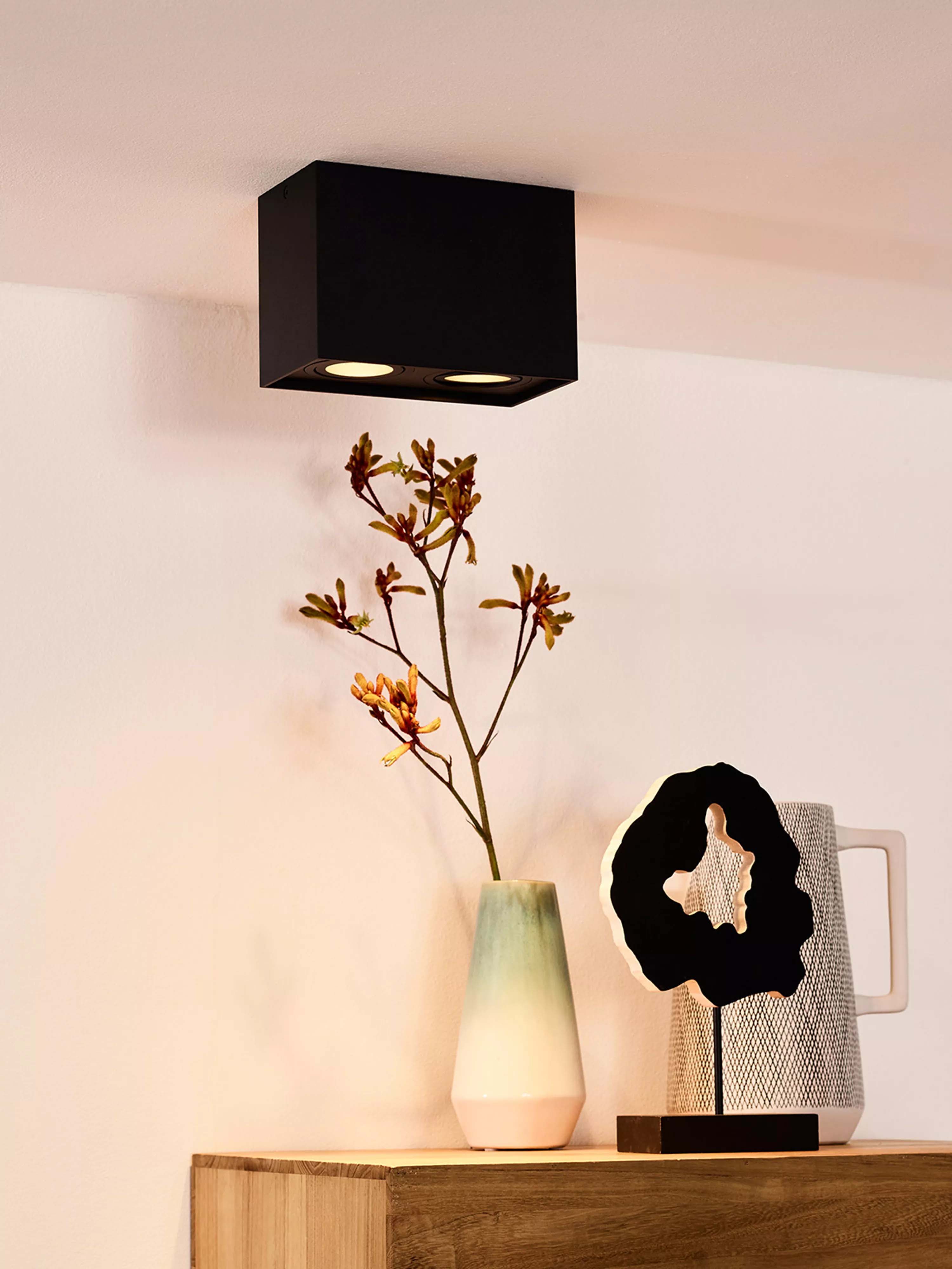 Plafondspot Tube 2xGU10 - zwart