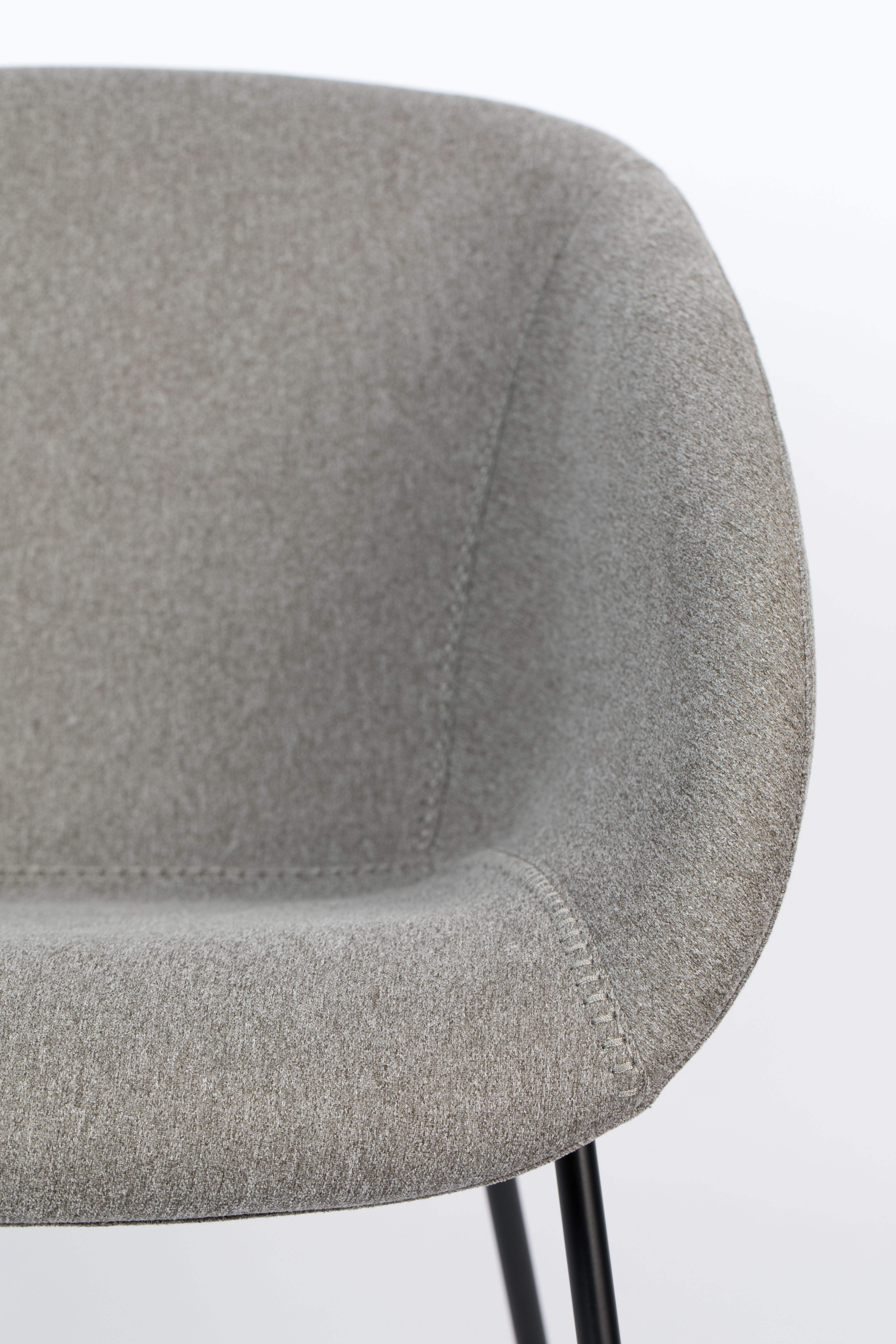 Fauteuil Feston in stof - lichtgrijs