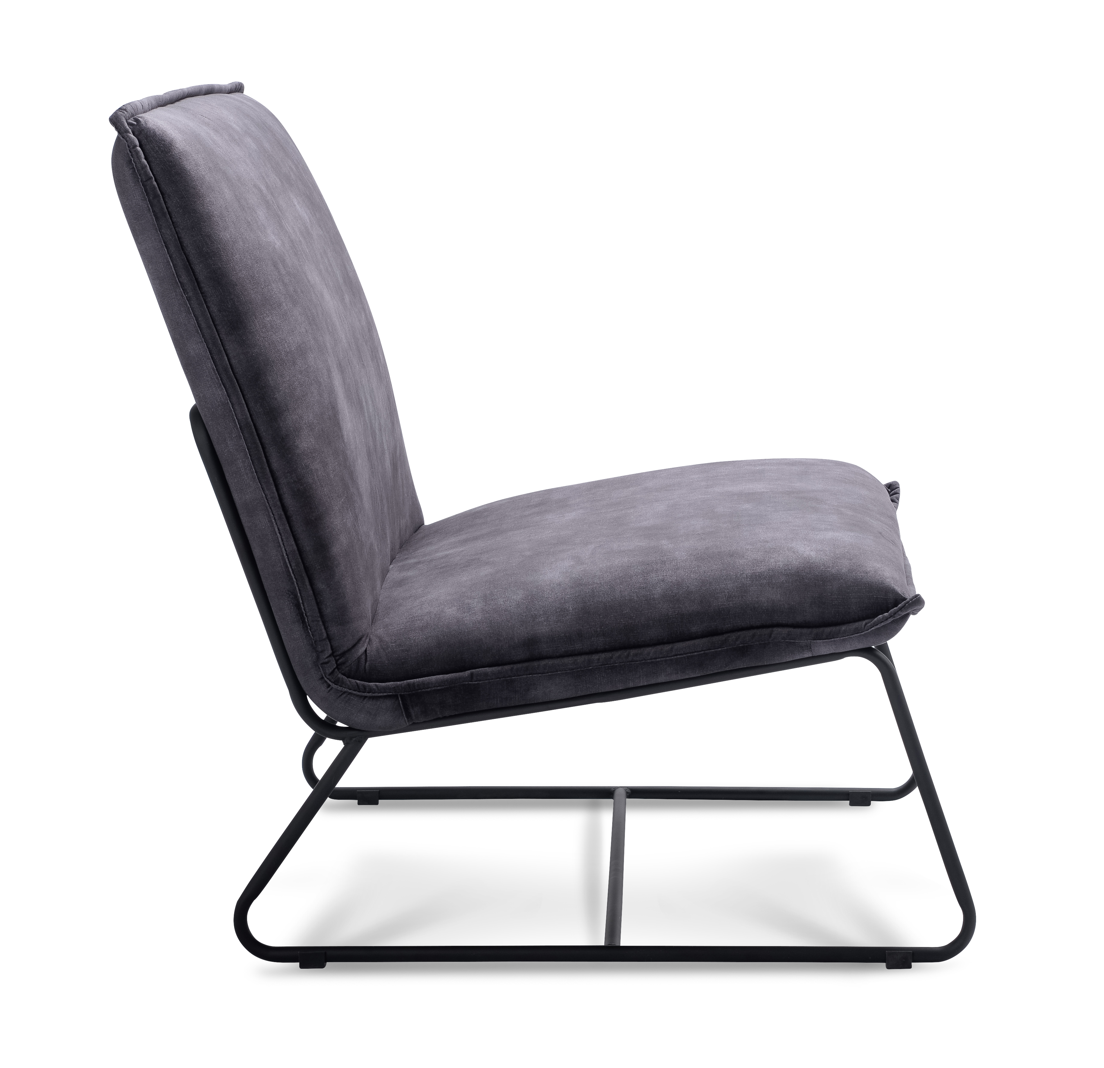 Fauteuil met sledepoot - antracietgrijs