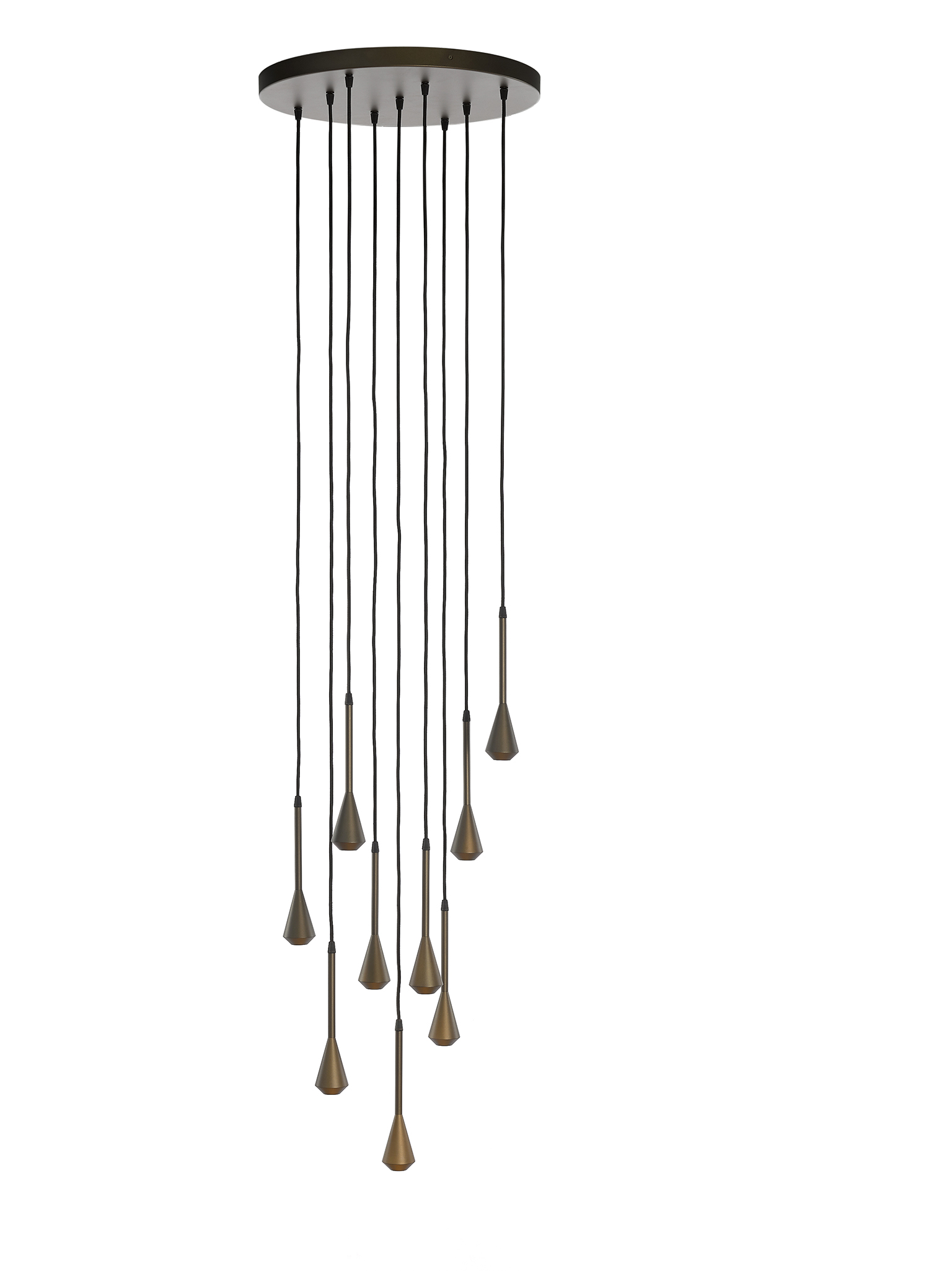 Hanglamp 9x 27W LED - bronzo