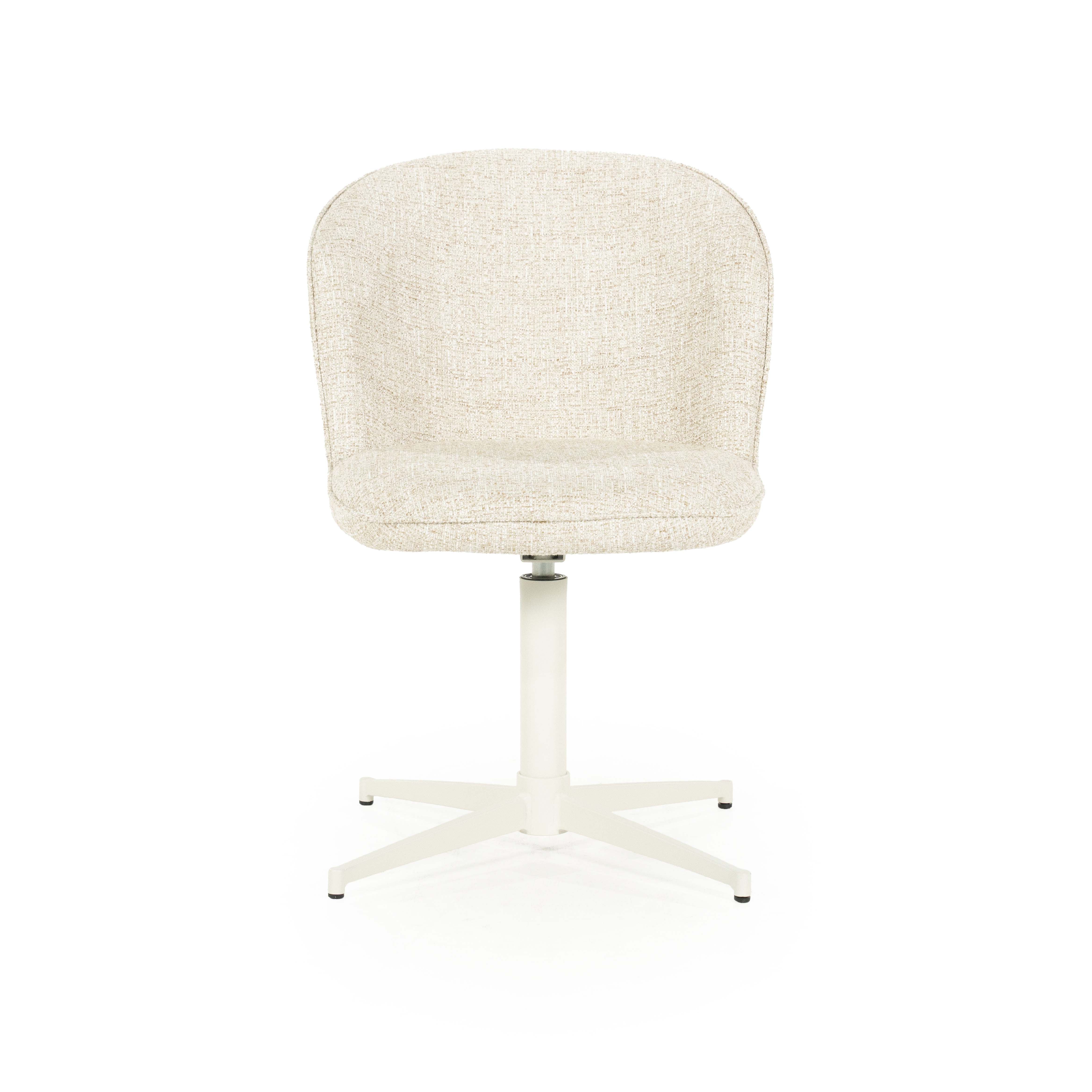 Draaibare eetkamerstoel - beige/wit