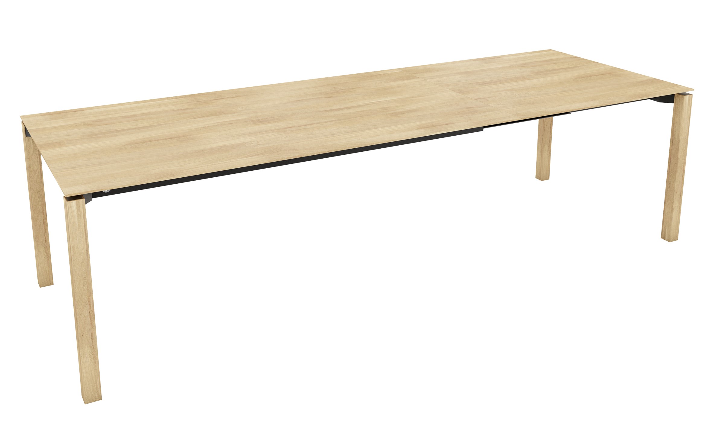 Uitschuifbare eettafel Float 200/300x100cm - natuur hout