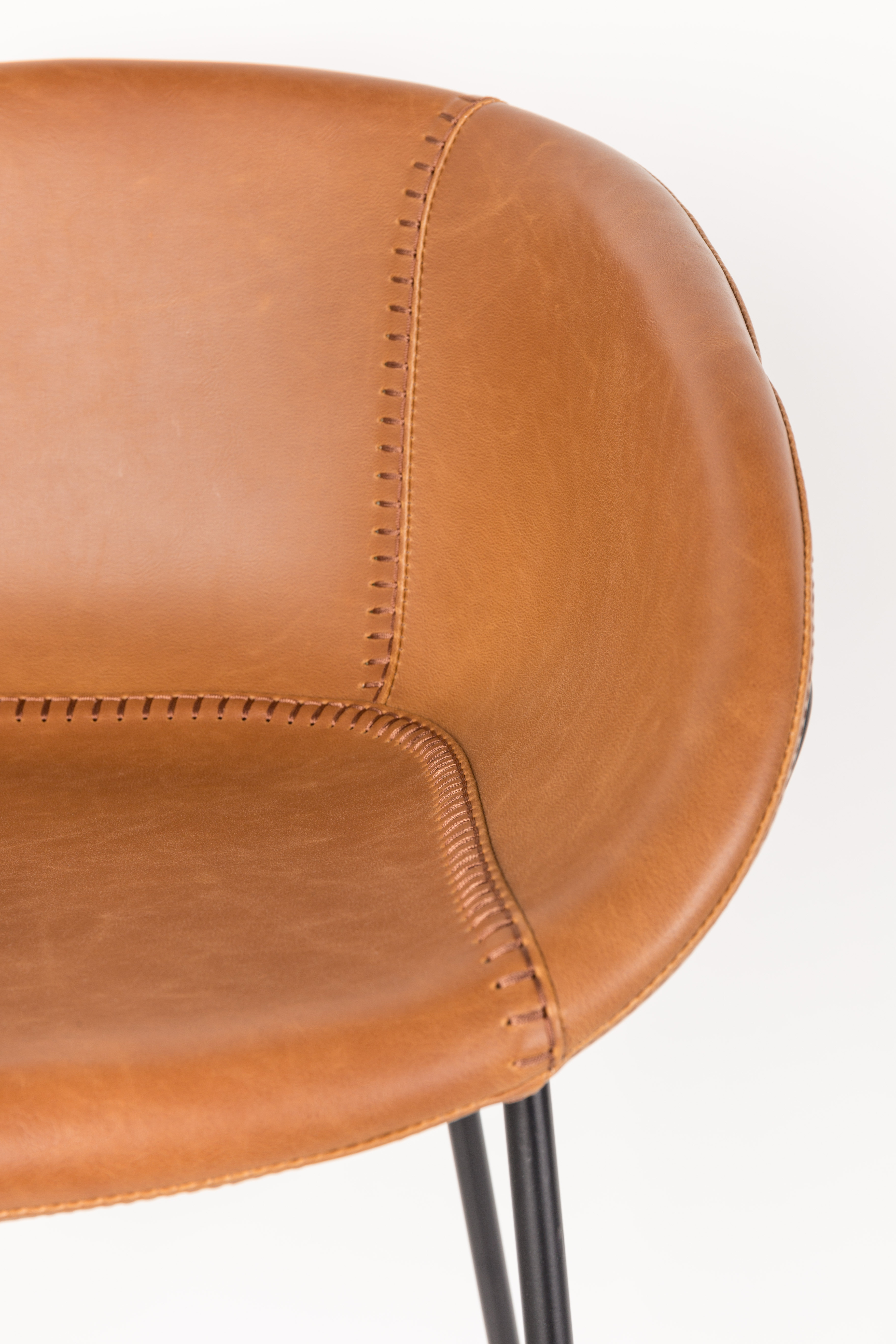 Barstoel Feston in lederlook - cognac