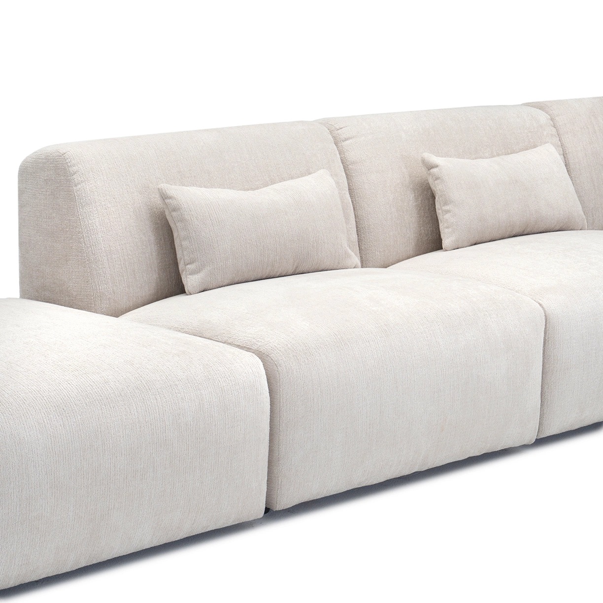 Hoeksalon North met longchair (rechts) - Sino ecru