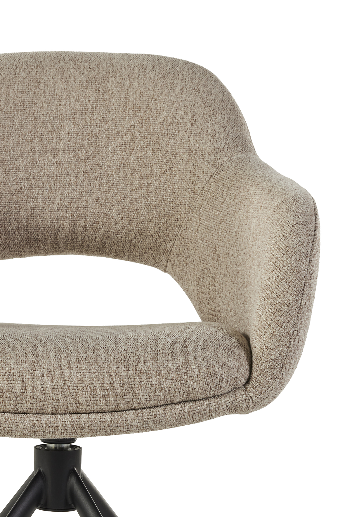 Draaibare kuipstoel met open rug - Sneak ecru