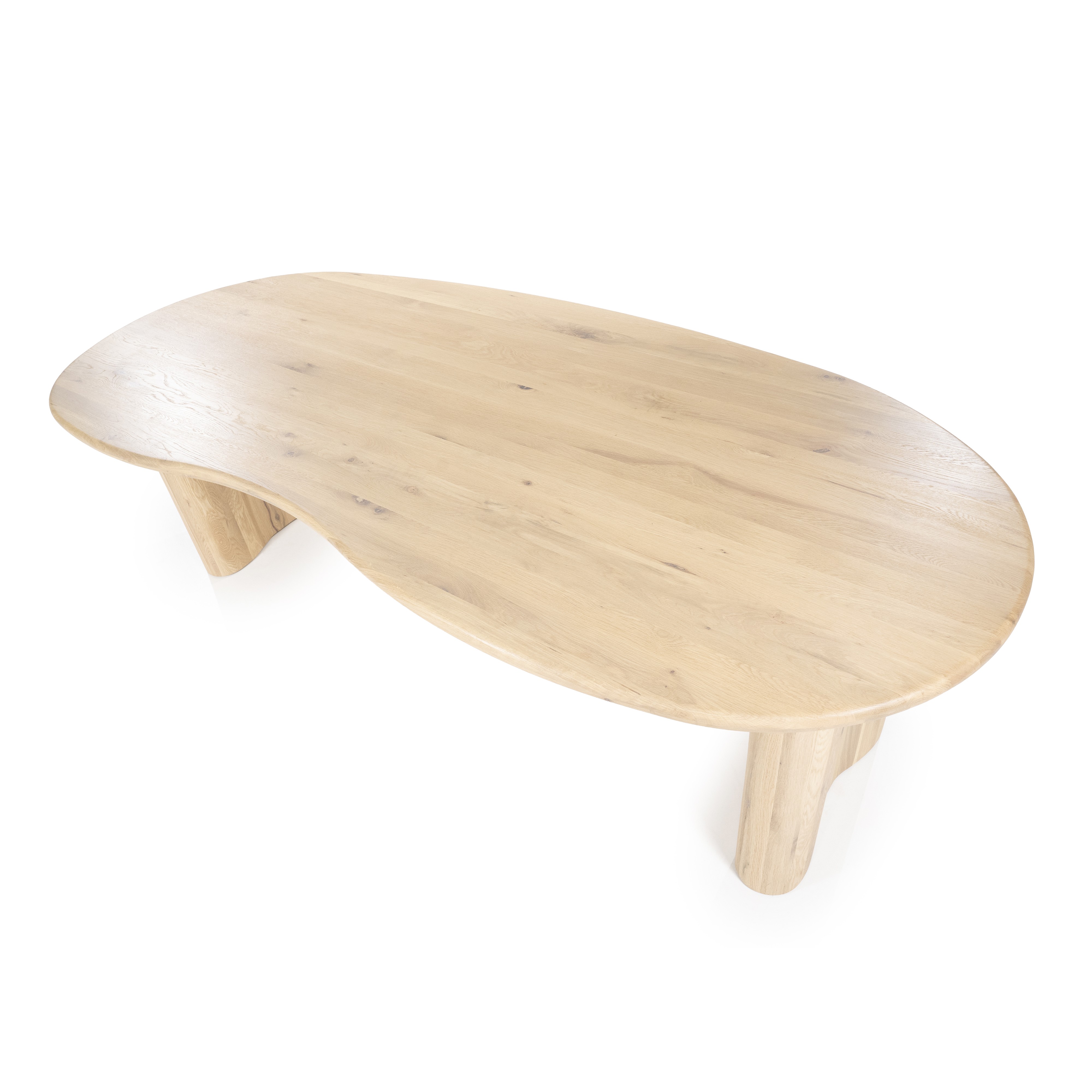 Organische eettafel 250x110cm in eik - naturel