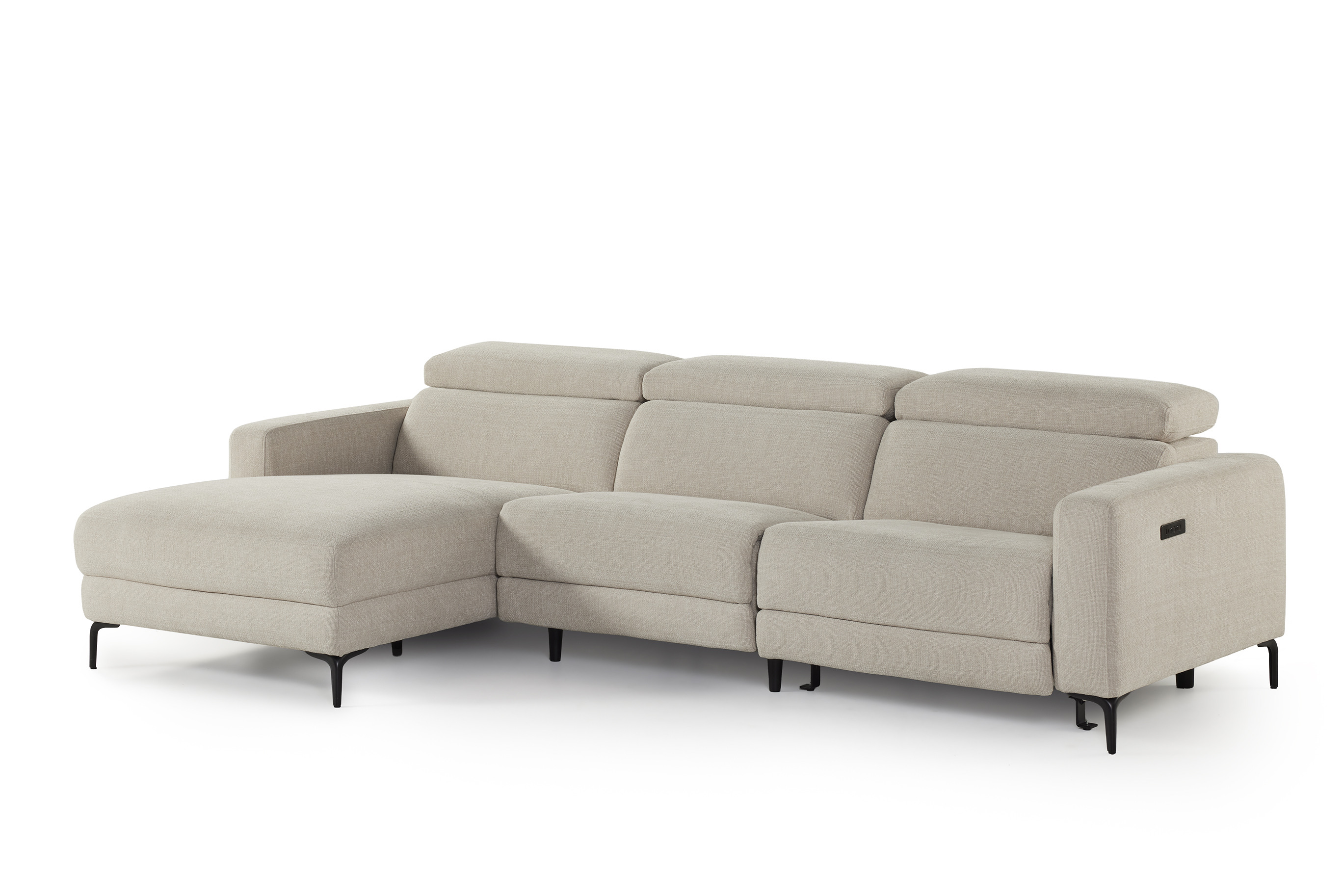 Hoeksalon met relaxfunctie - beige