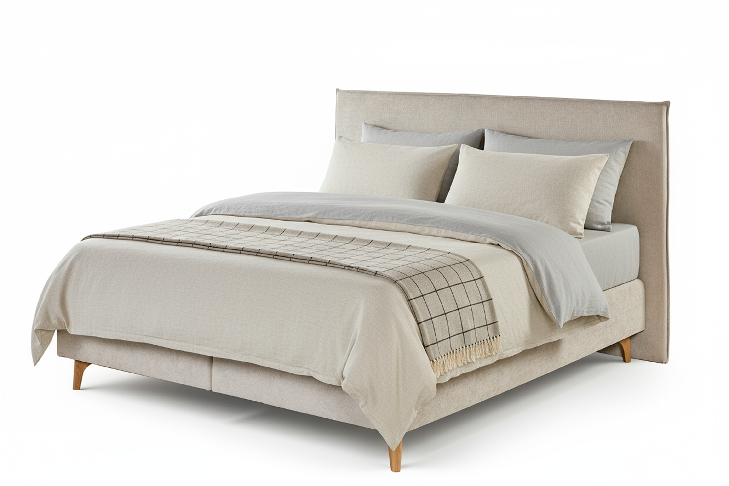 Boxspring (excl. matras) 140x200cm - beige