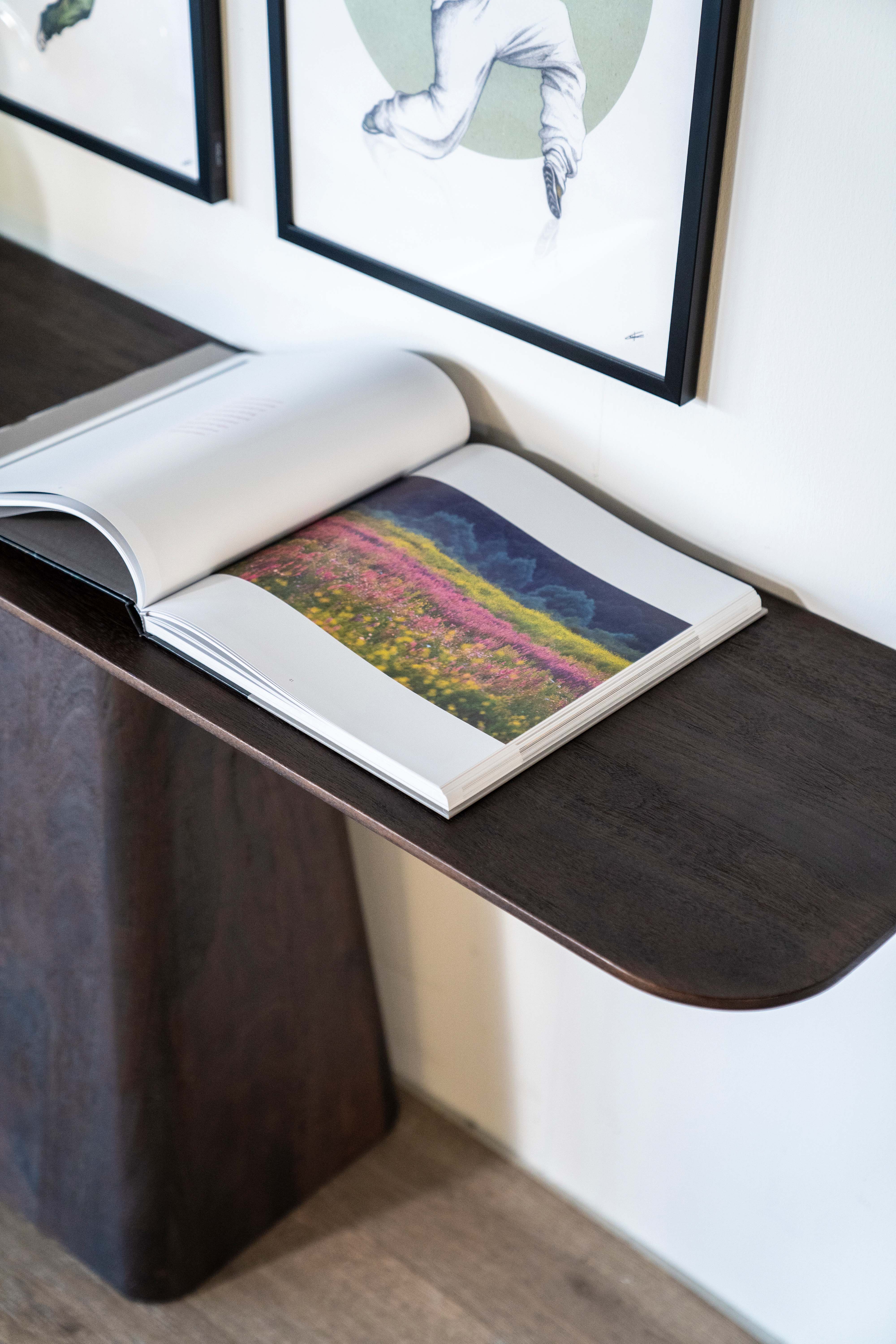 Consoletafel 180x40cm - bruin mangohout