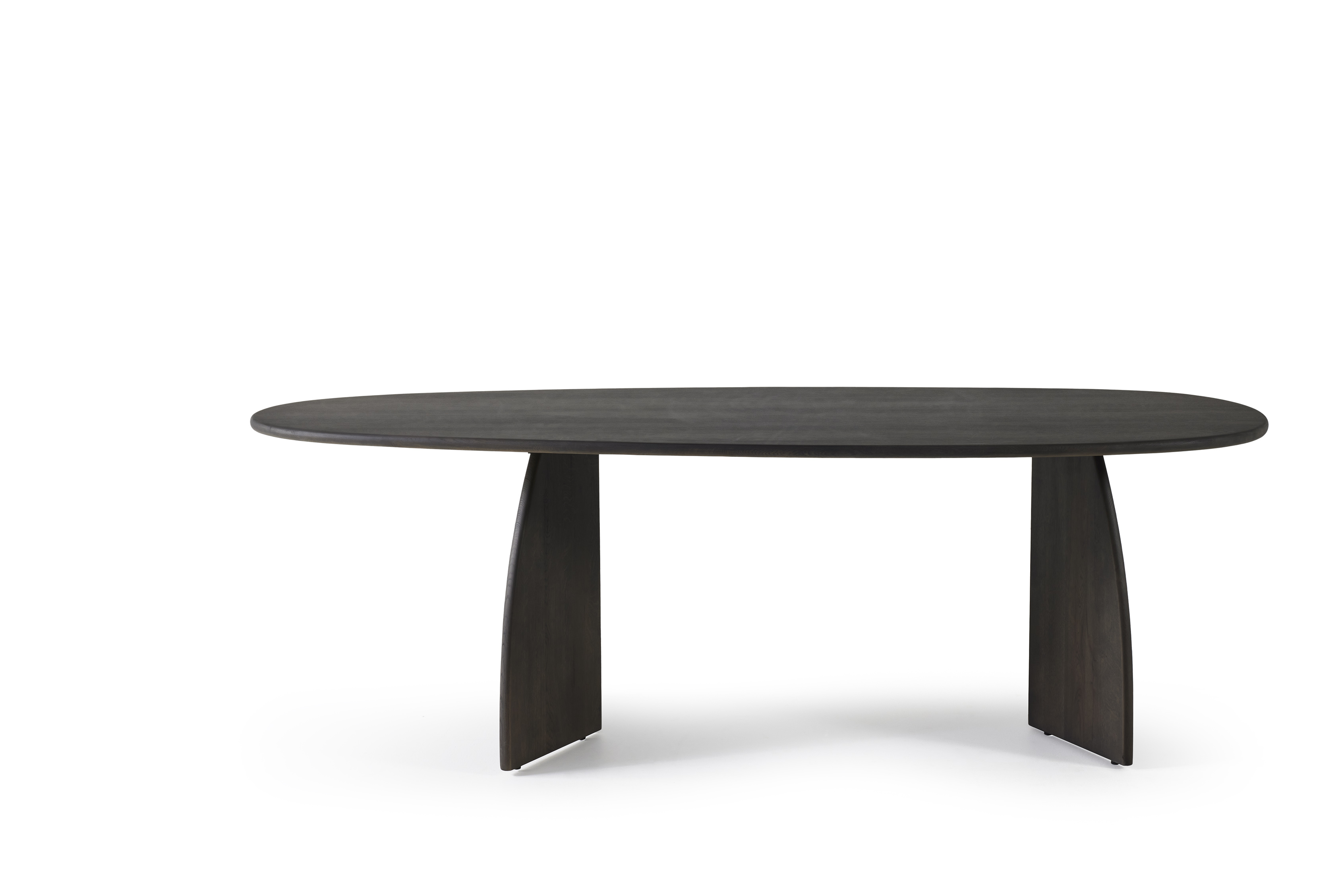 Organische tafel in massief eiken - luxury brown