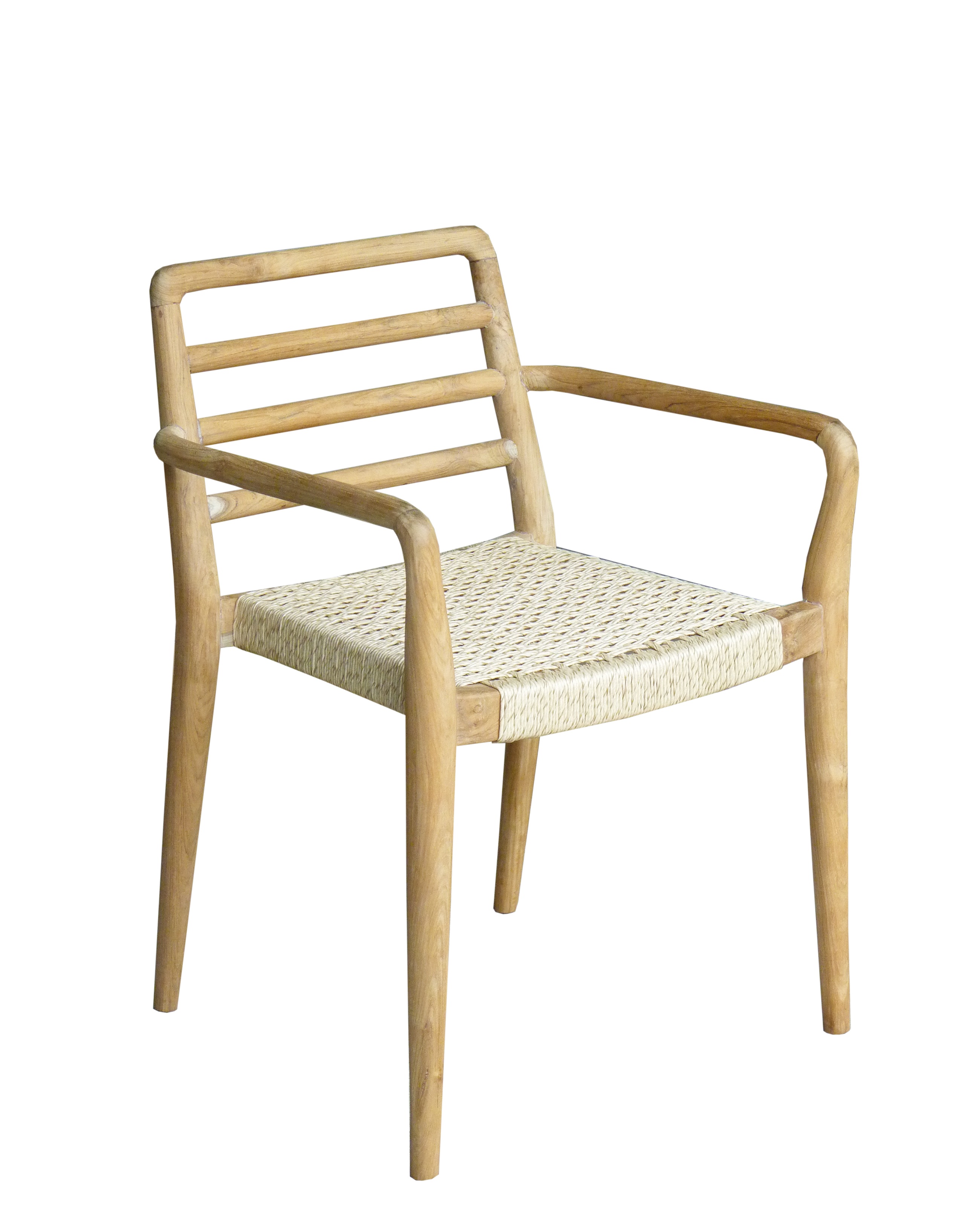 Outdoor armstoel - teak/rotan