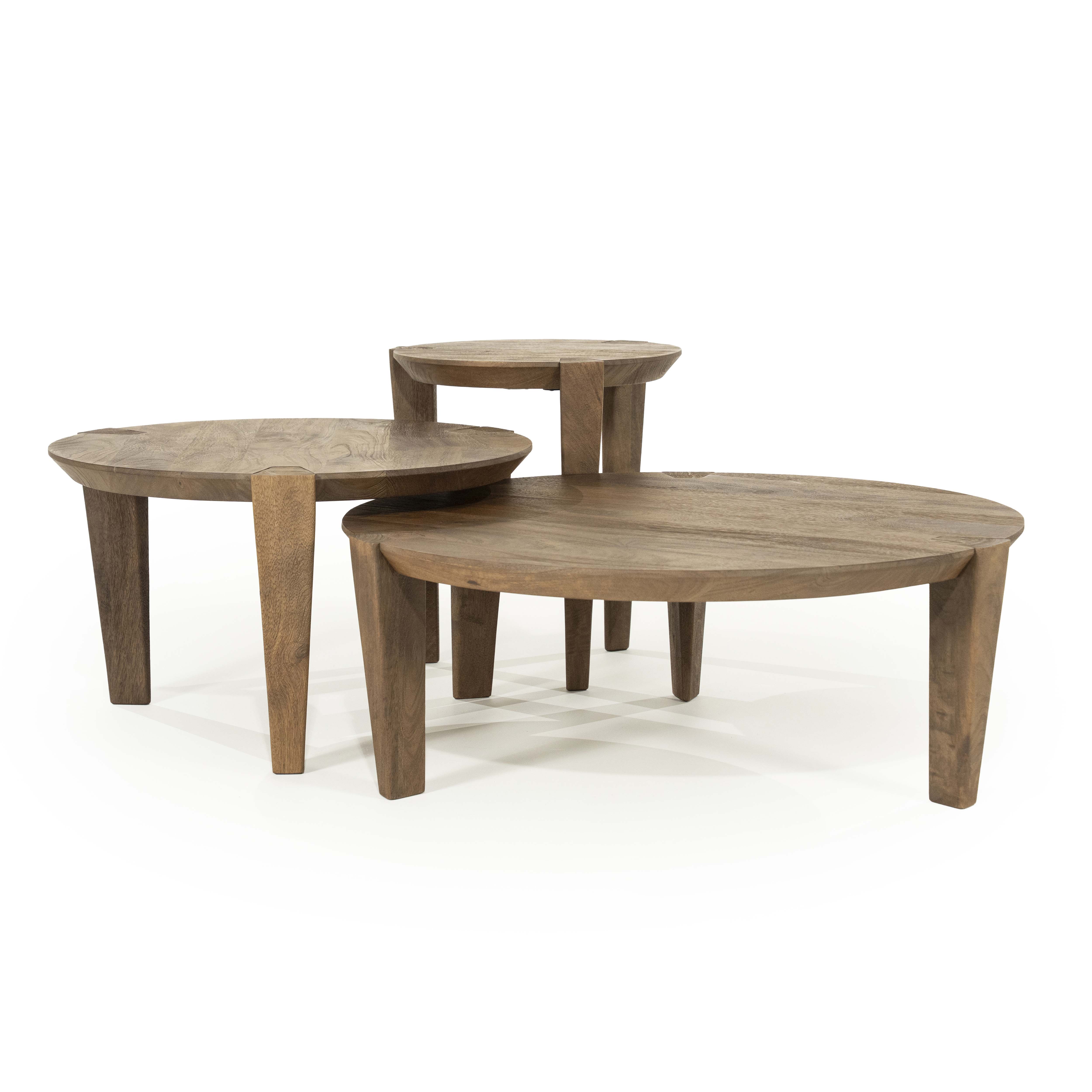 Salontafel diam.60cm - mangohout