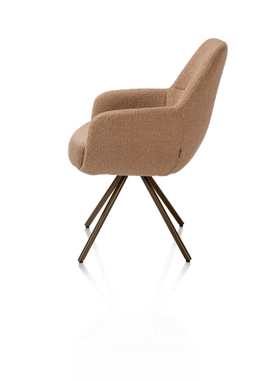 Draaibare armstoel Mavis - oker/steelbrown