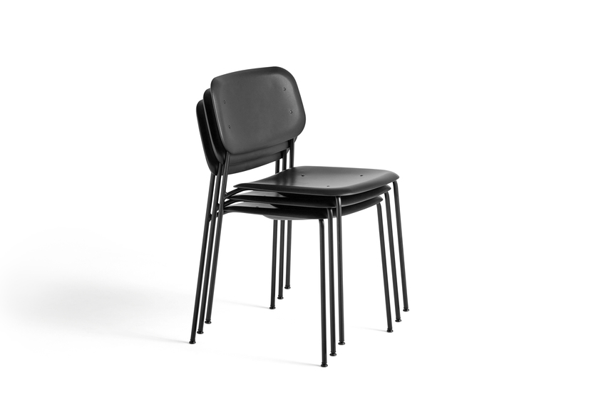 Eetkamerstoel Soft Edge - zwart polypropyleen