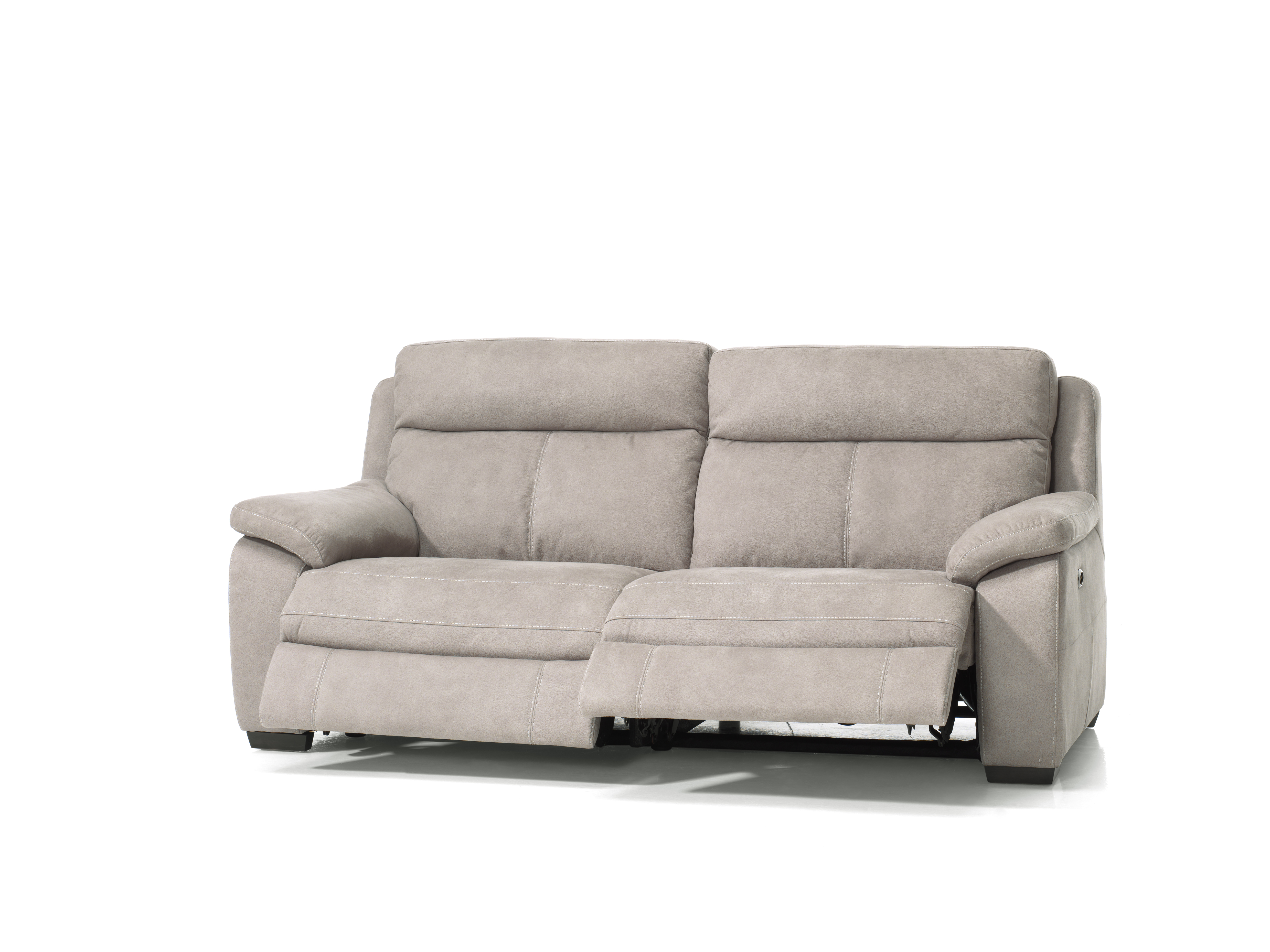 Set: 2,5-zit met elektrische relax en 2-zit vast - Silver grijs
