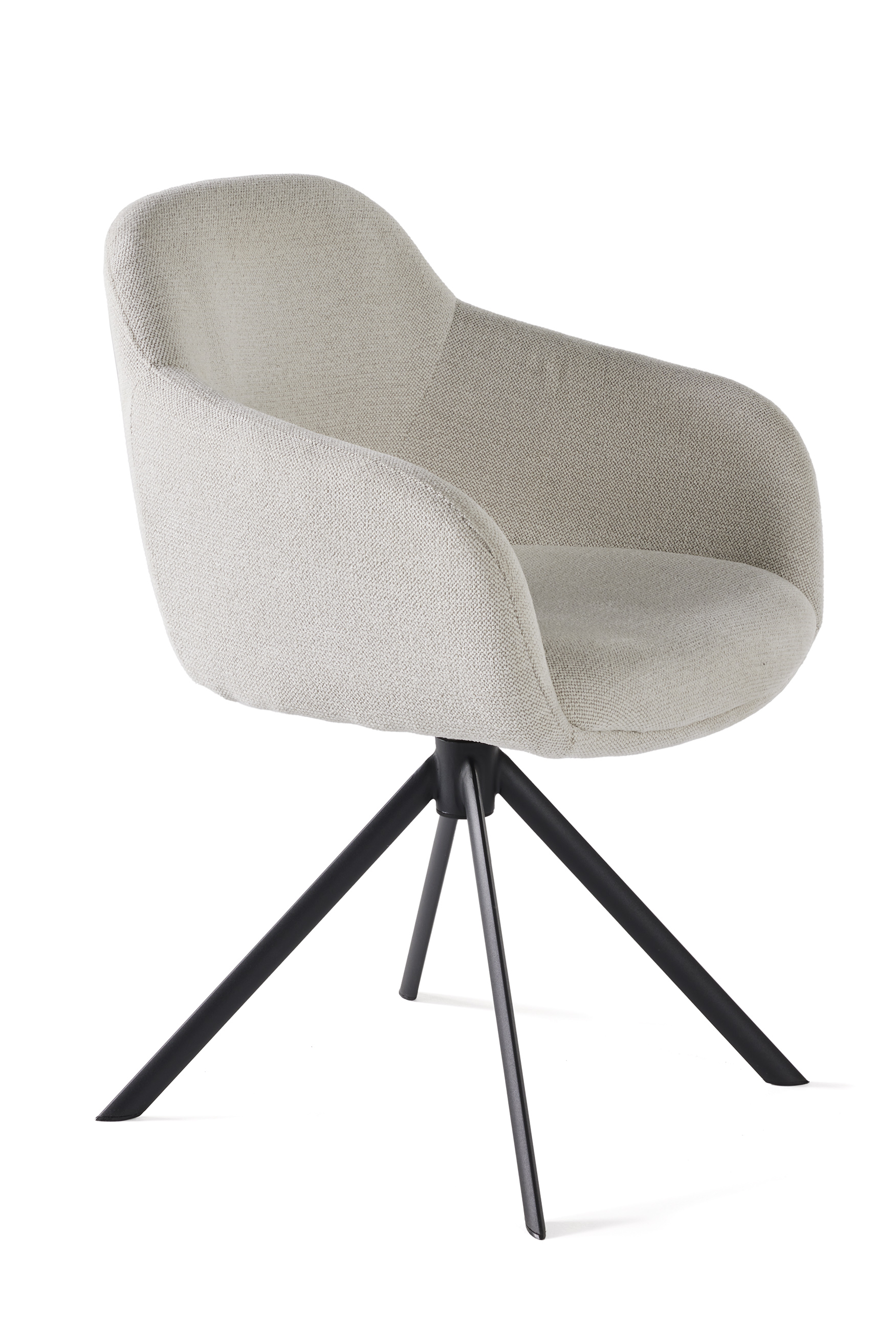 Draaibare kuipstoel met open rug - Sneak Linen ecru