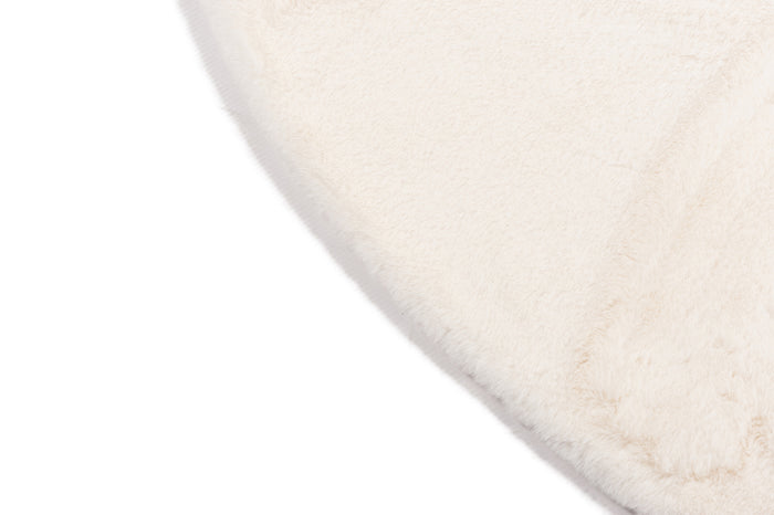 Rond tapijt Plush dia. 80cm - beige