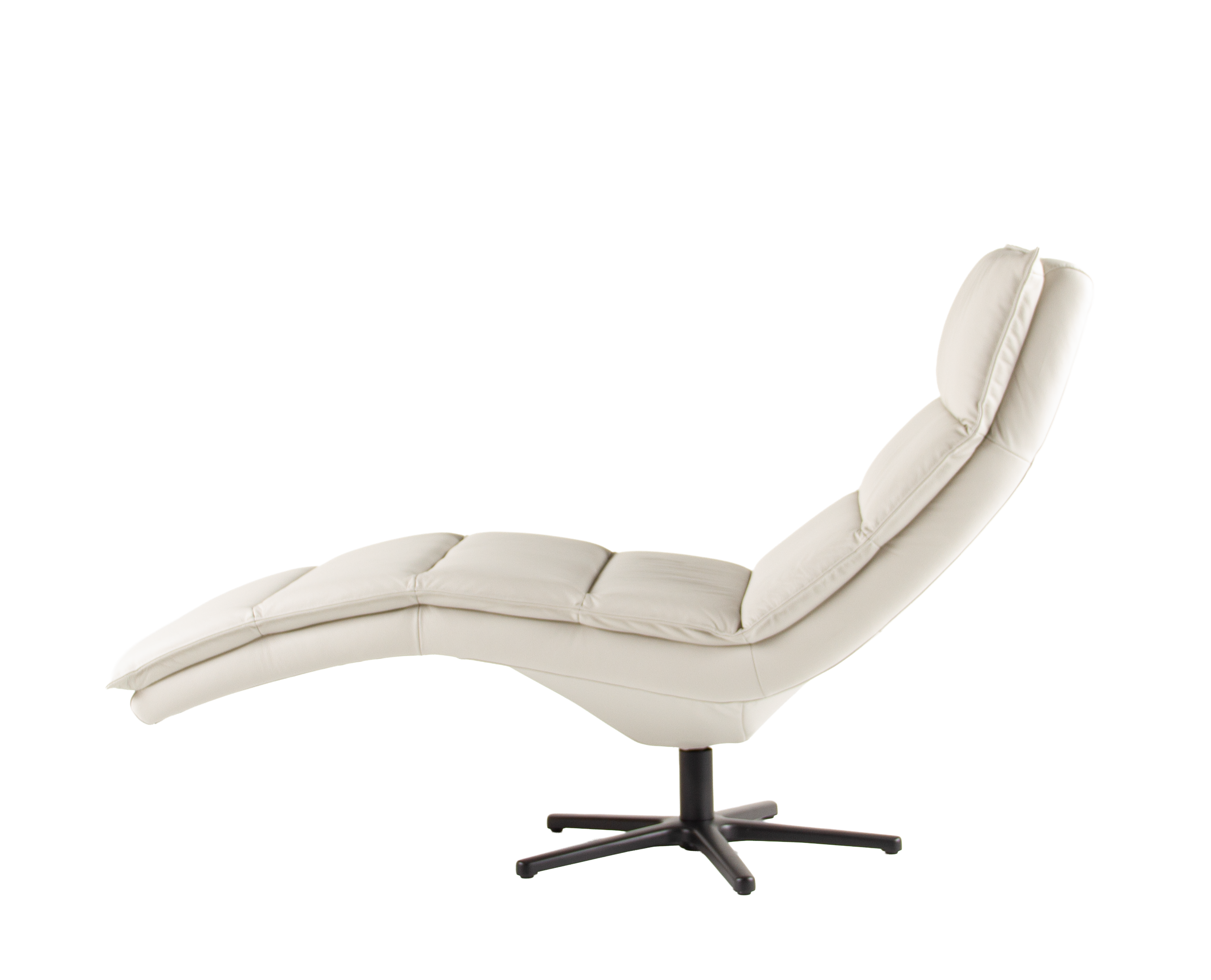 Ligzetel in premium leder - wit