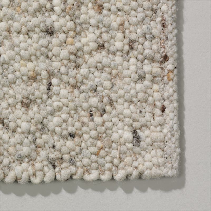 Handgeweven tapijt 200x290cm - 100% pure wol/62 naturel