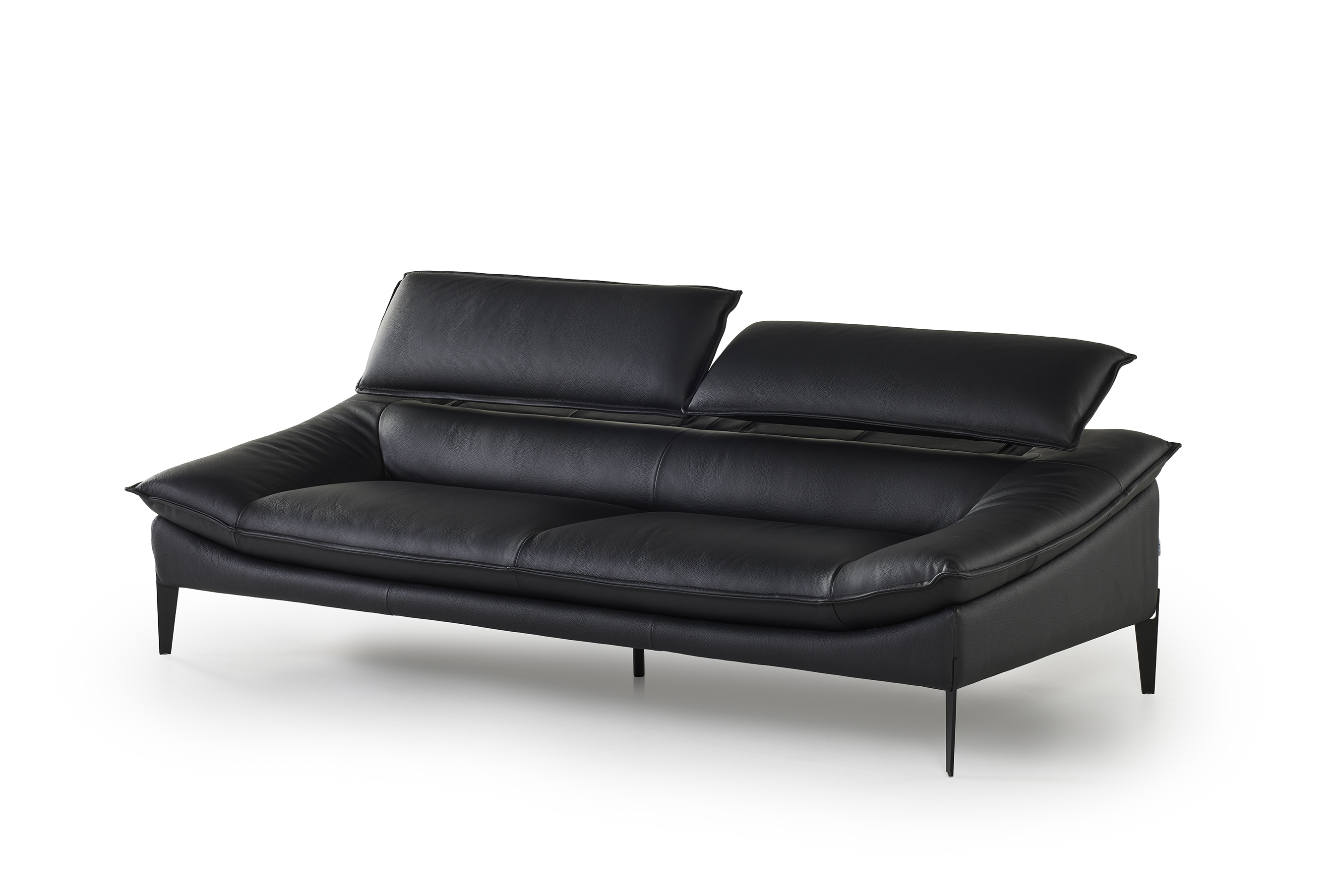 3-zit maxi PRM 1262 in leder - zwart 