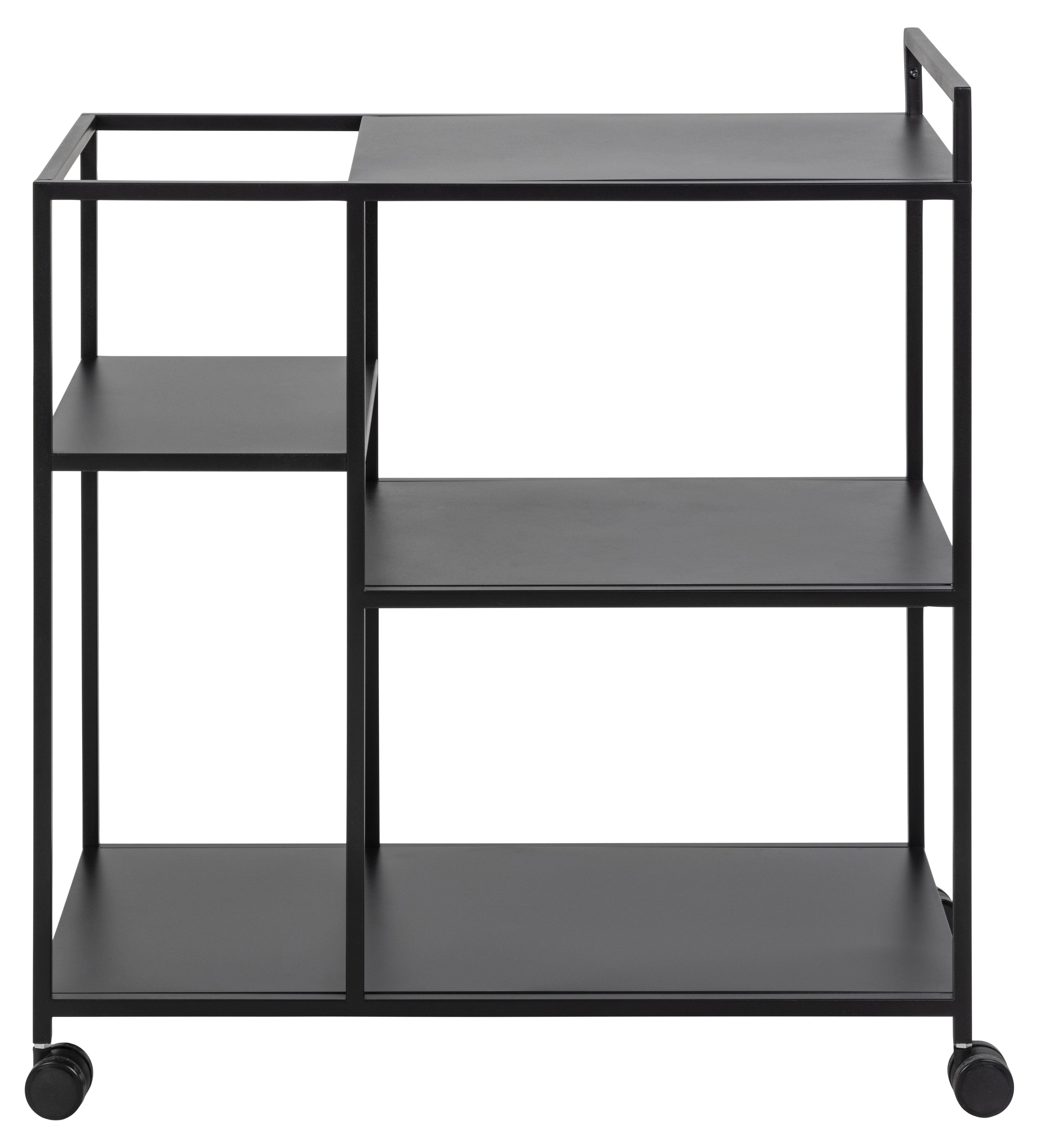 Trolley met wielen 78x40cm - zwart