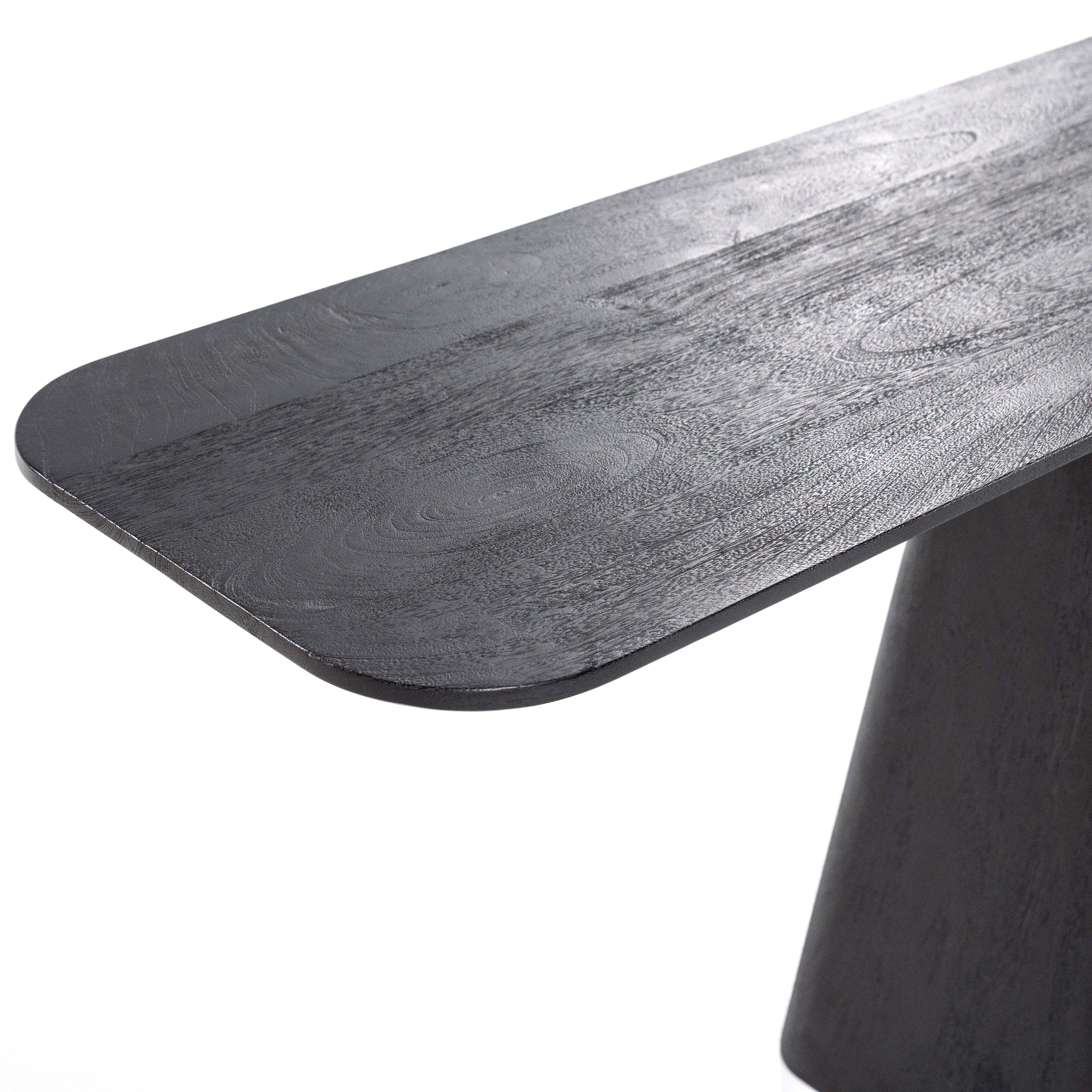 Consoletafel mangohout 180x40cm - zwart