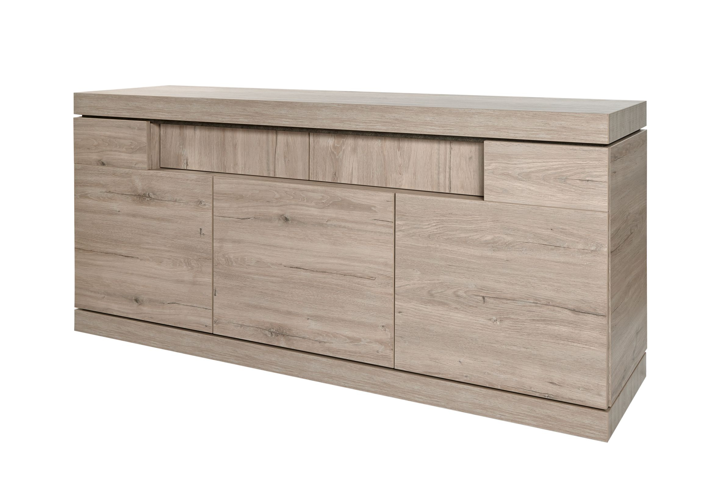 Dressoir 182cm 3 deuren, 2 lades