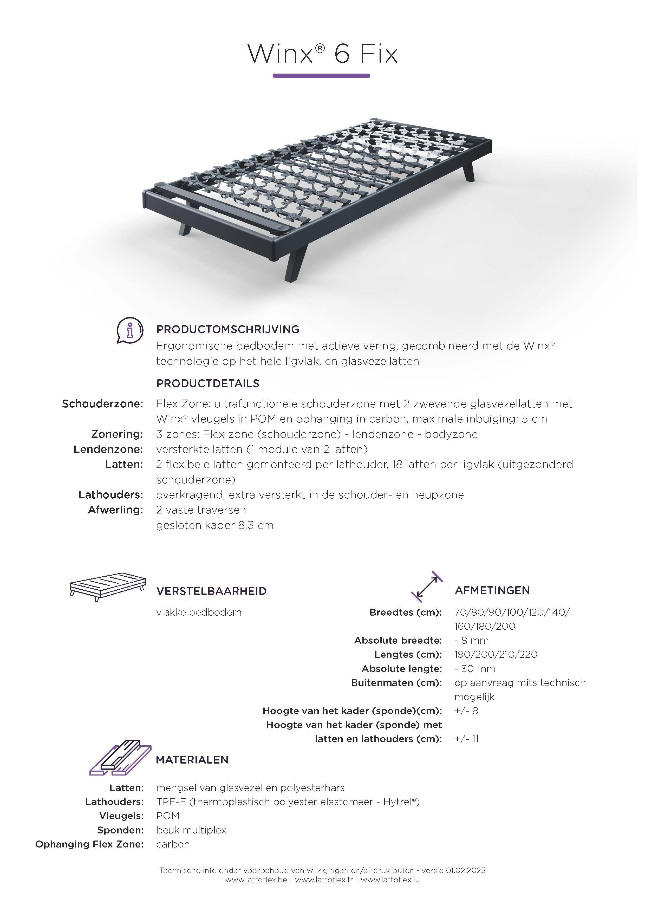 Lattenbodem Winx 6 Fix