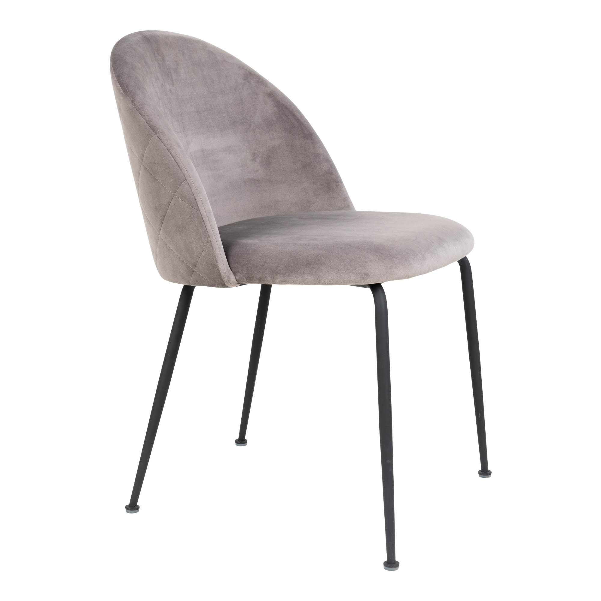 Velvet stoel - grijs