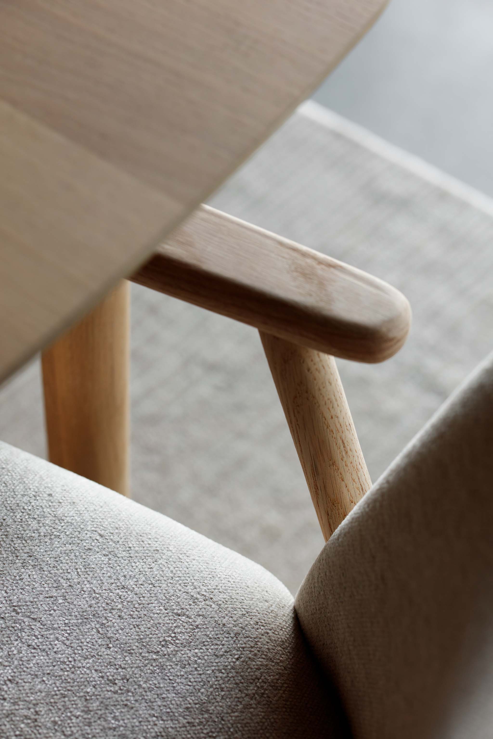 Eettafel 210x100cm - oak white pigmented