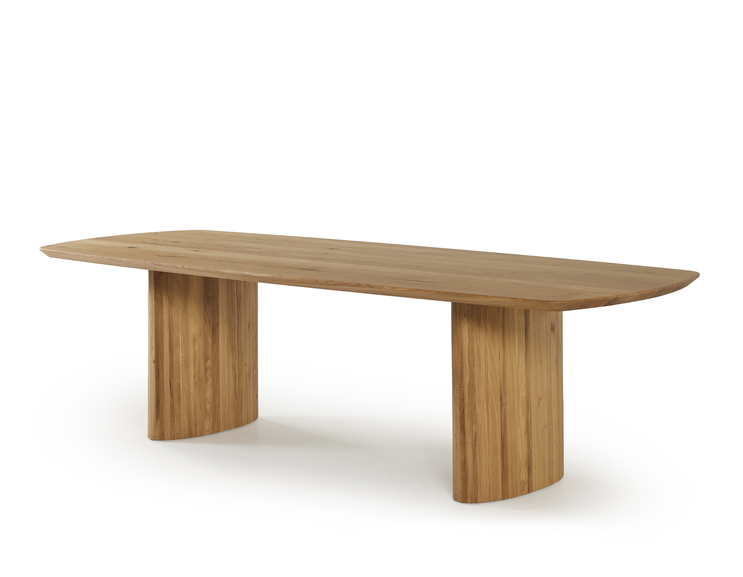 Eettafel 280x110cm - deens ovaal/eik
