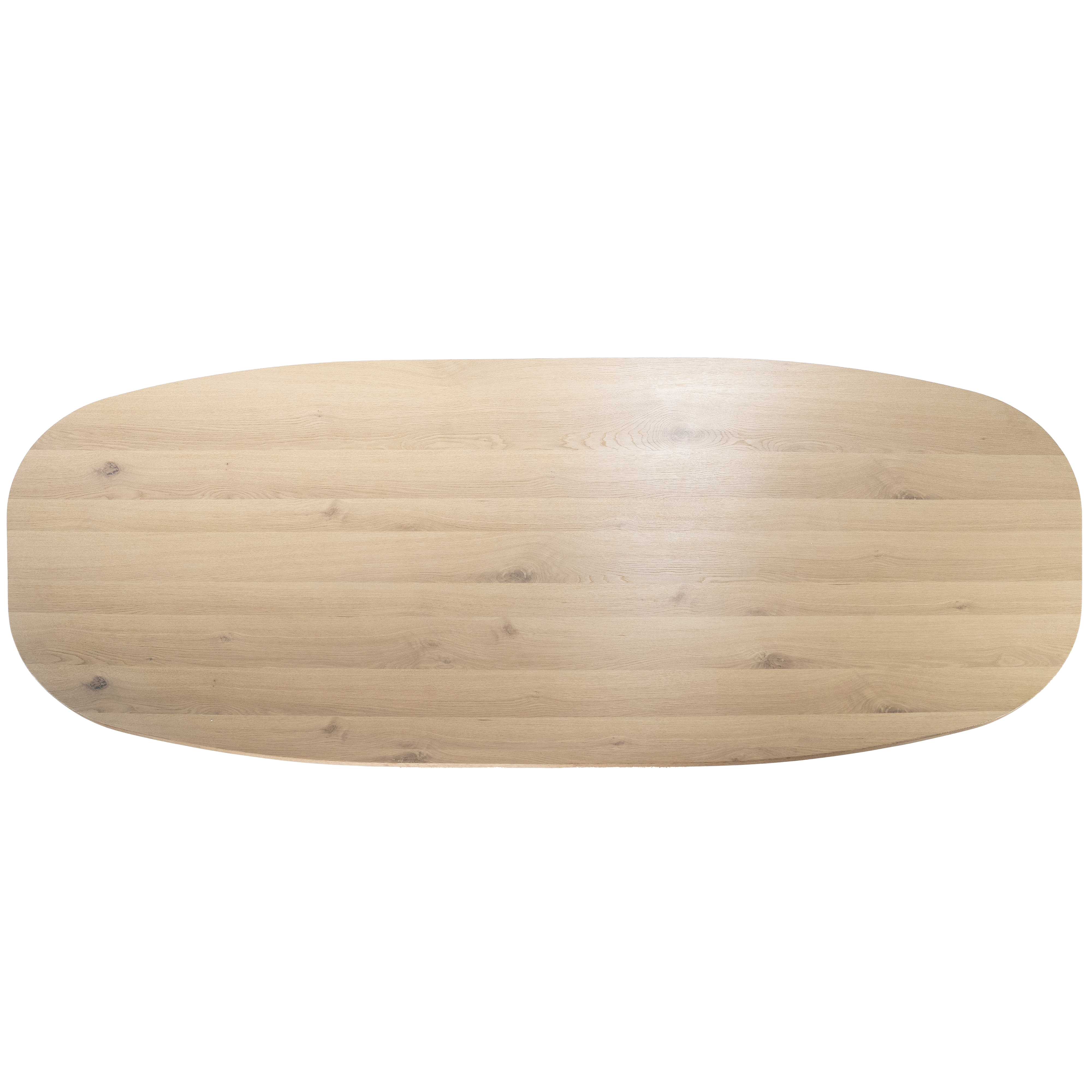 Ovale houten eettafel 300x110cm - natuur eiken
