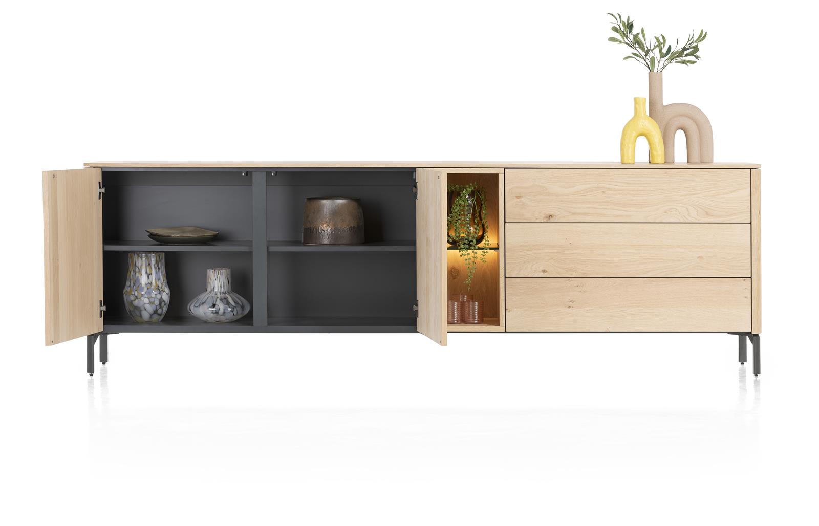 Dressoir 240cm in eikfineer - natural