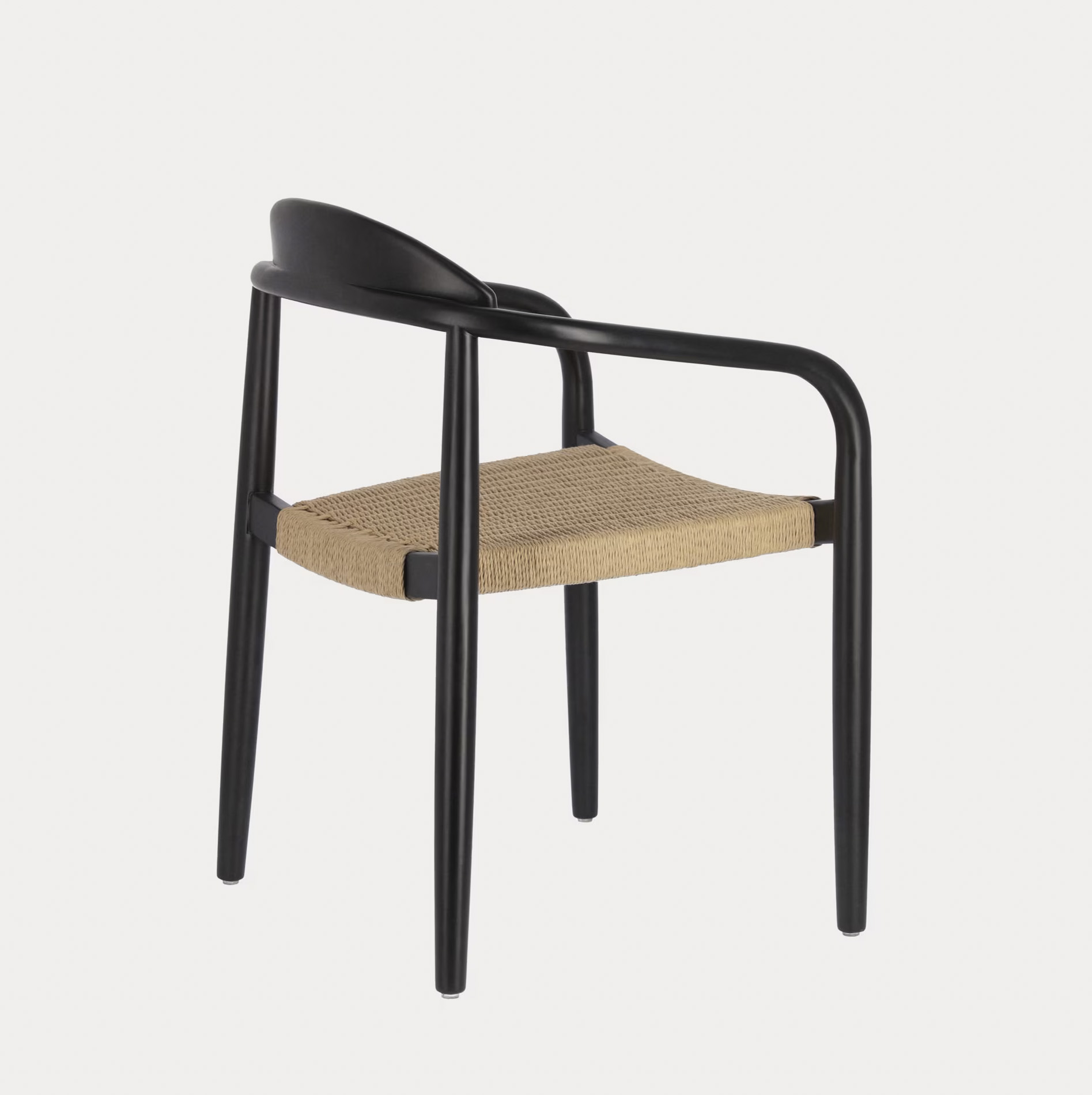 Houten armstoel stapelbaar - zwart acacia