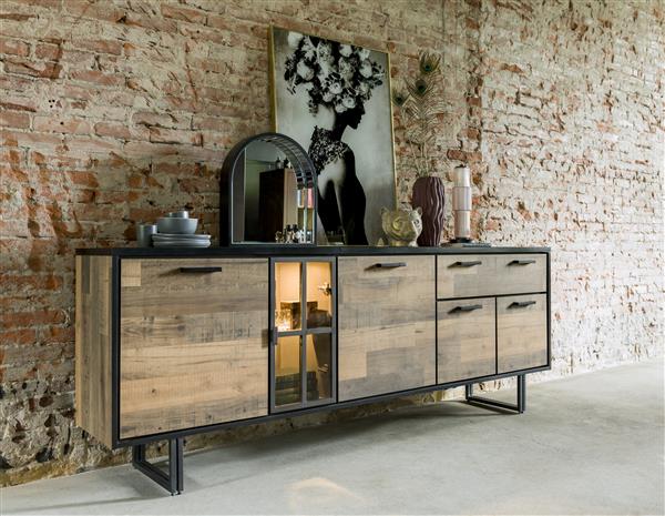 Dressoir Avalon met 5 deuren en lade B230cm - natuur