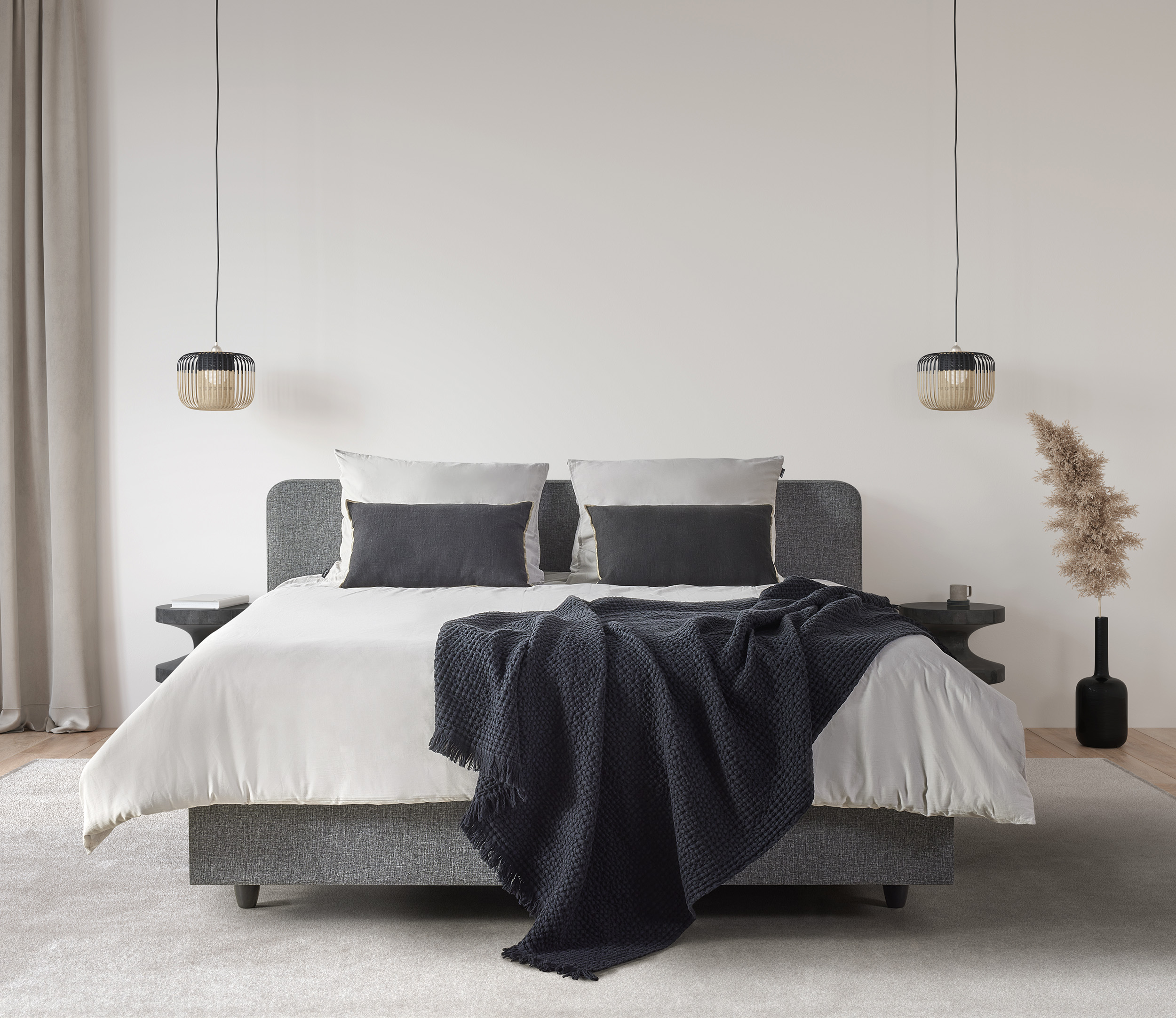 Boxspring met opbergruimte 160x200cm - donkergrijs