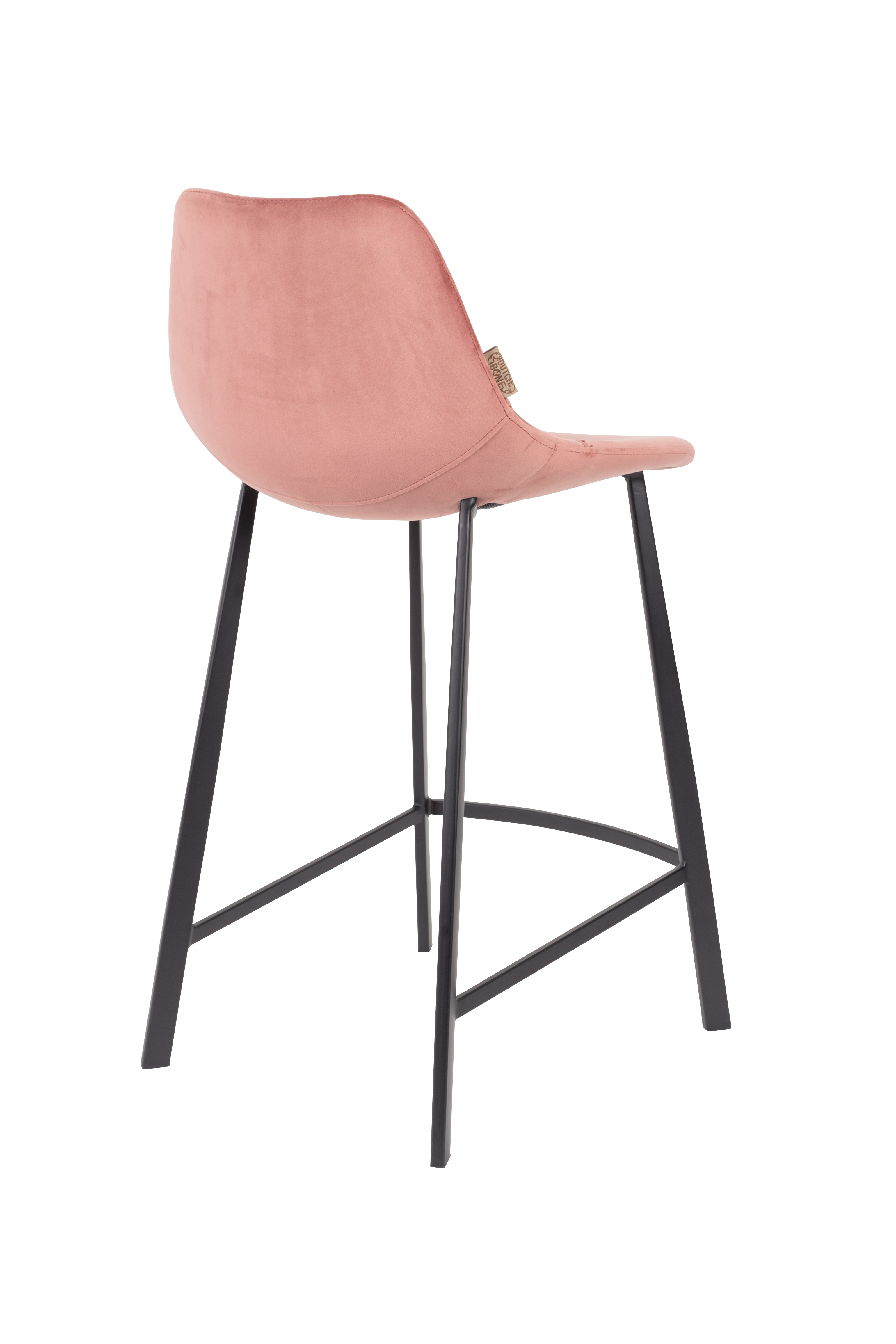 Counterstoel Franky in velvet 65cm - Old Pink
