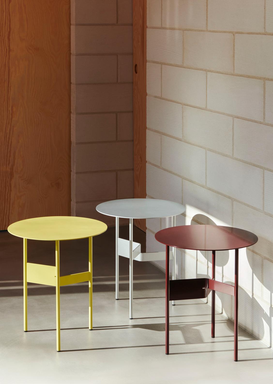 Coffeetable Shim diam.45cm - silver grey