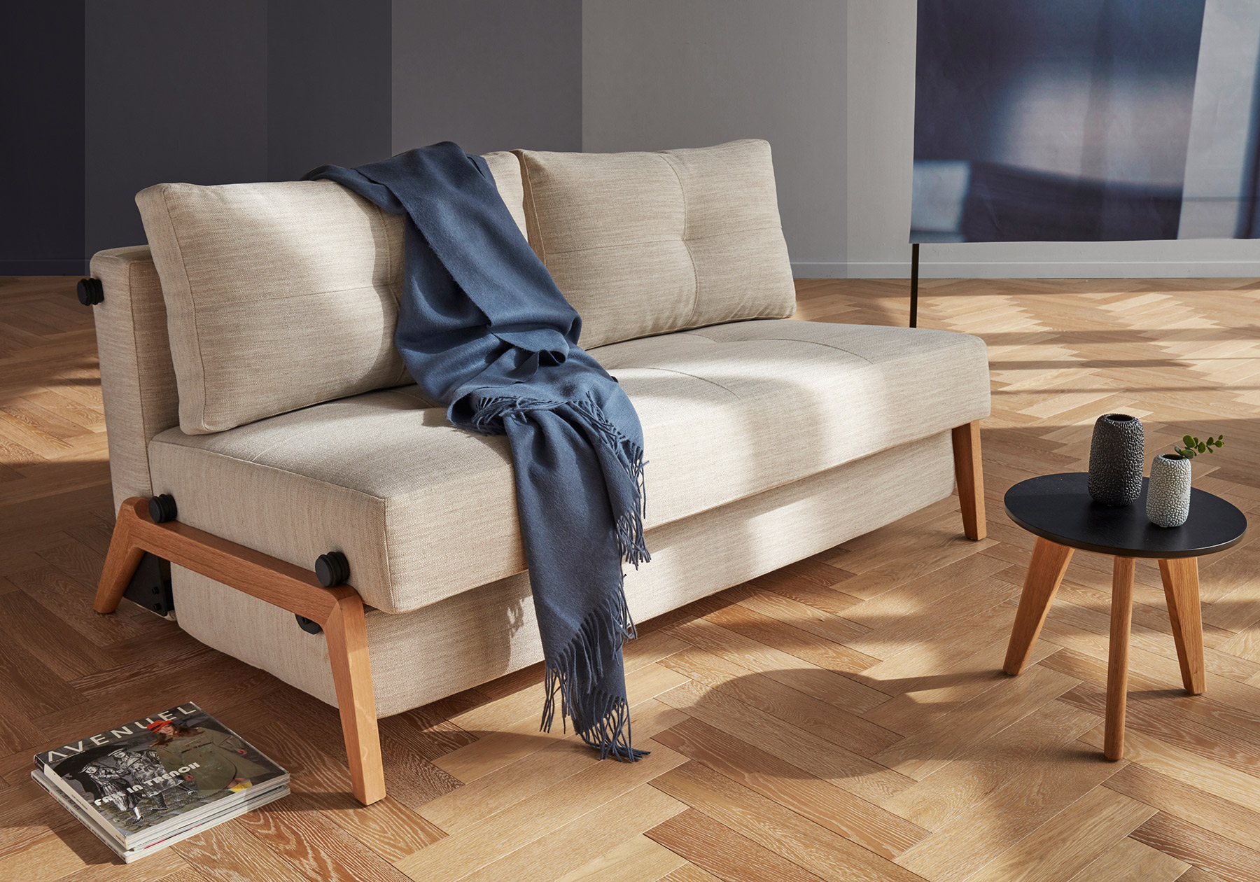 Slaapbank Cubed 160x200cm - beige