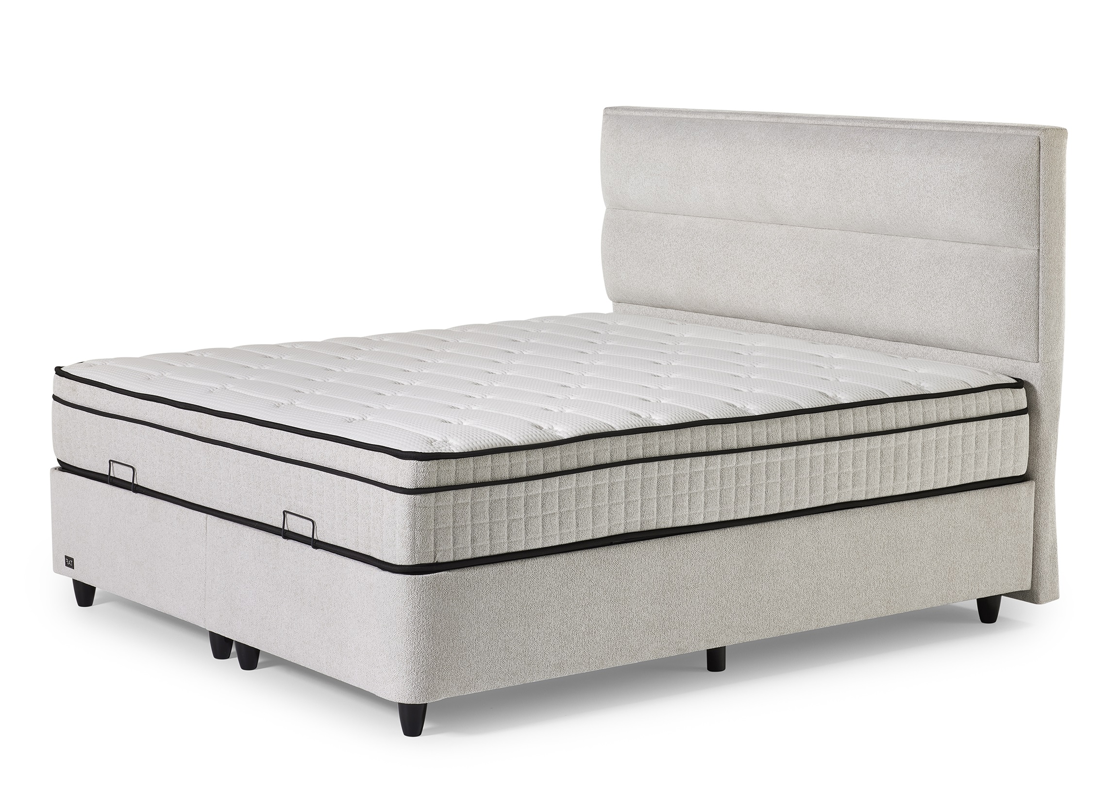 Boxspring met opbergruimte 160x200cm (incl. matras) - ecru