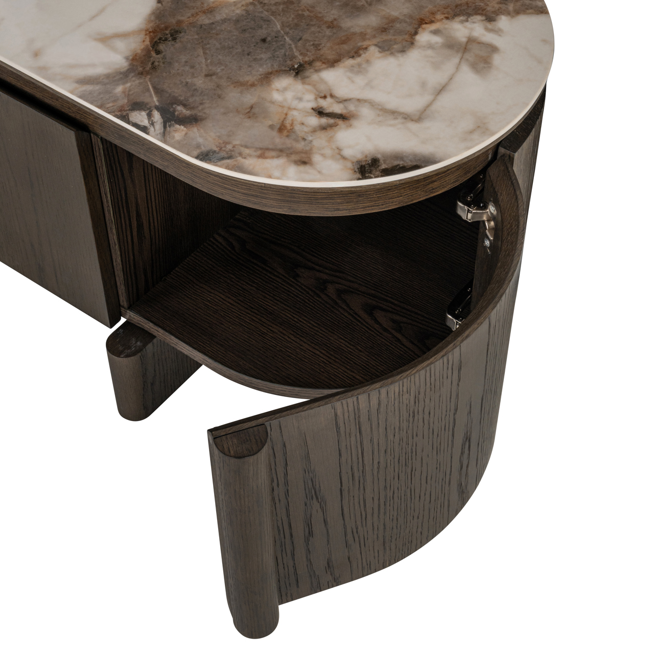 Tv meubel Langford - oak veneer/ceramic