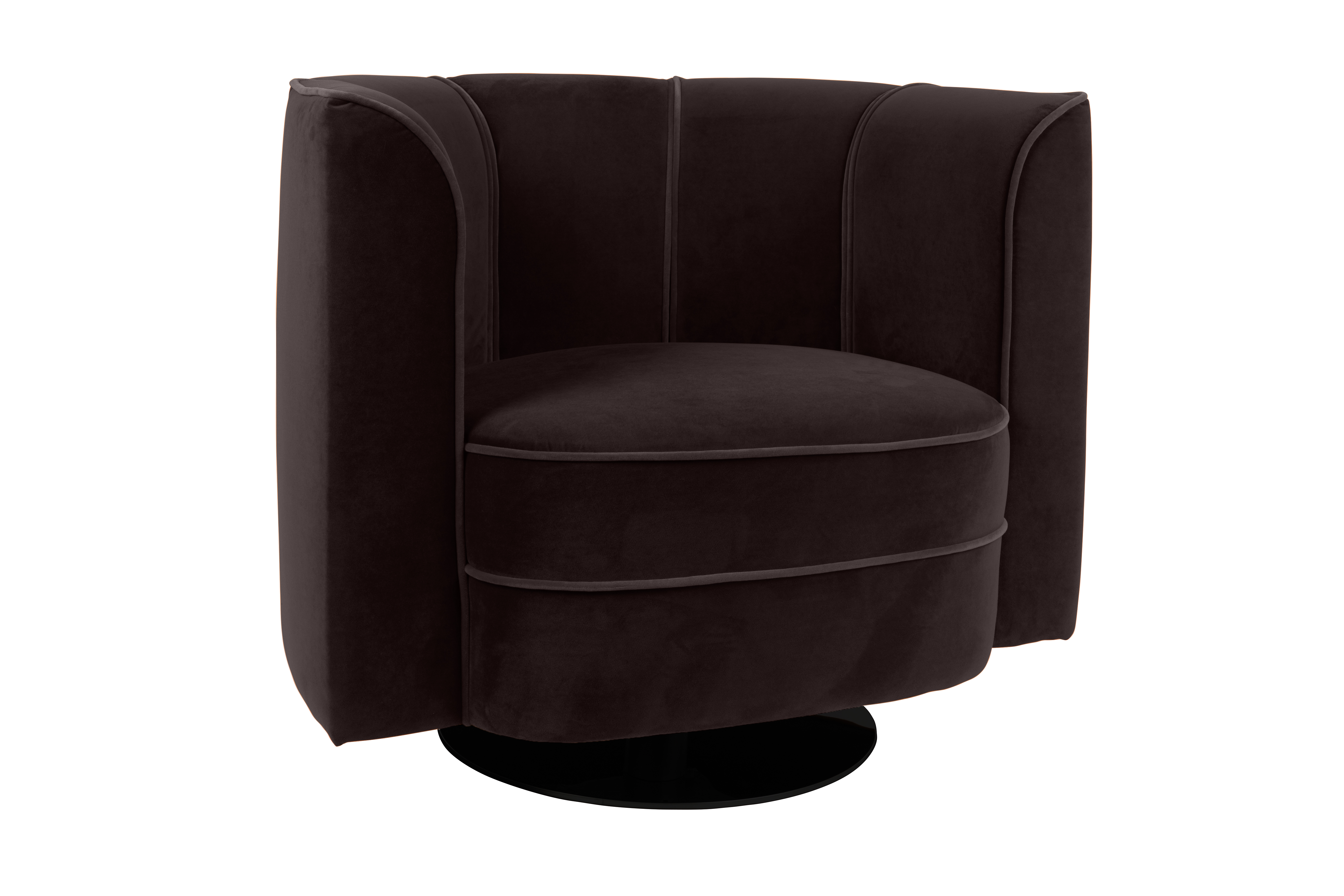 Fauteuil Flower - Velvet zwart