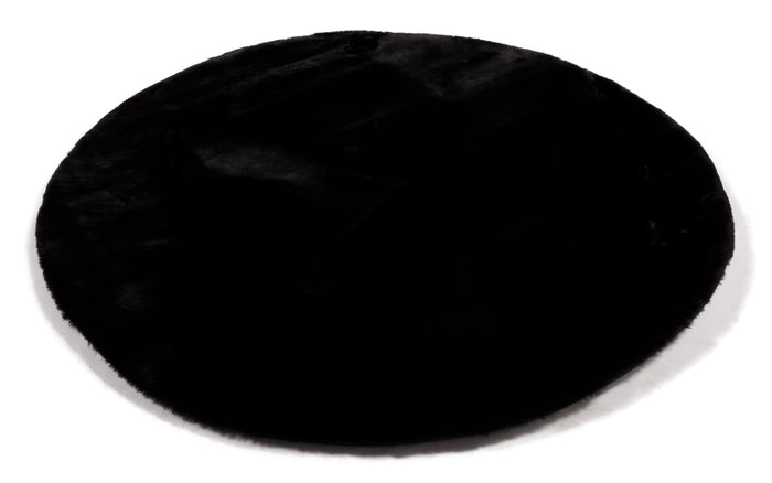 Rond tapijt Plush dia. 120cm - zwart