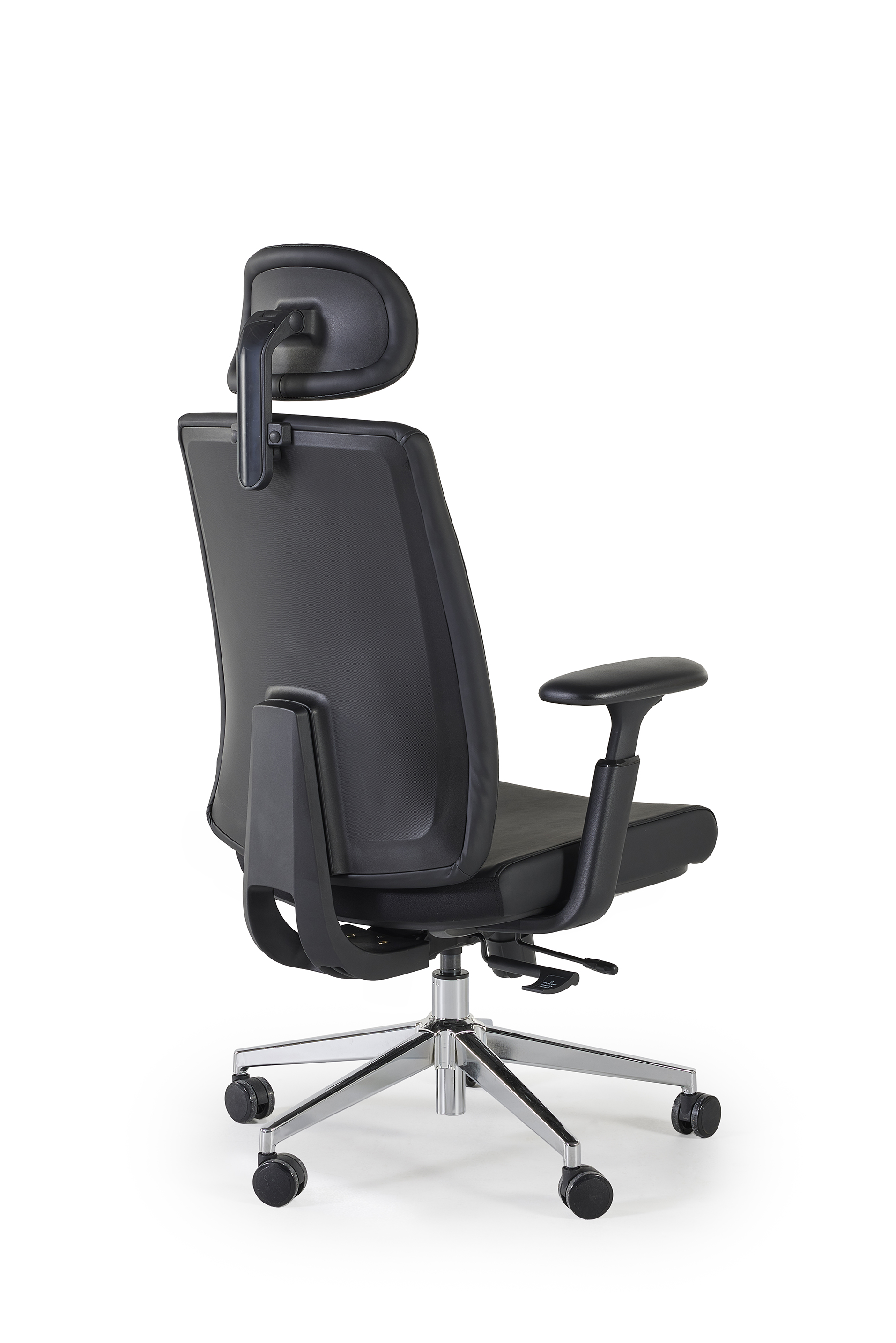 Ergonomische bureaustoel - chroom/zwart PU