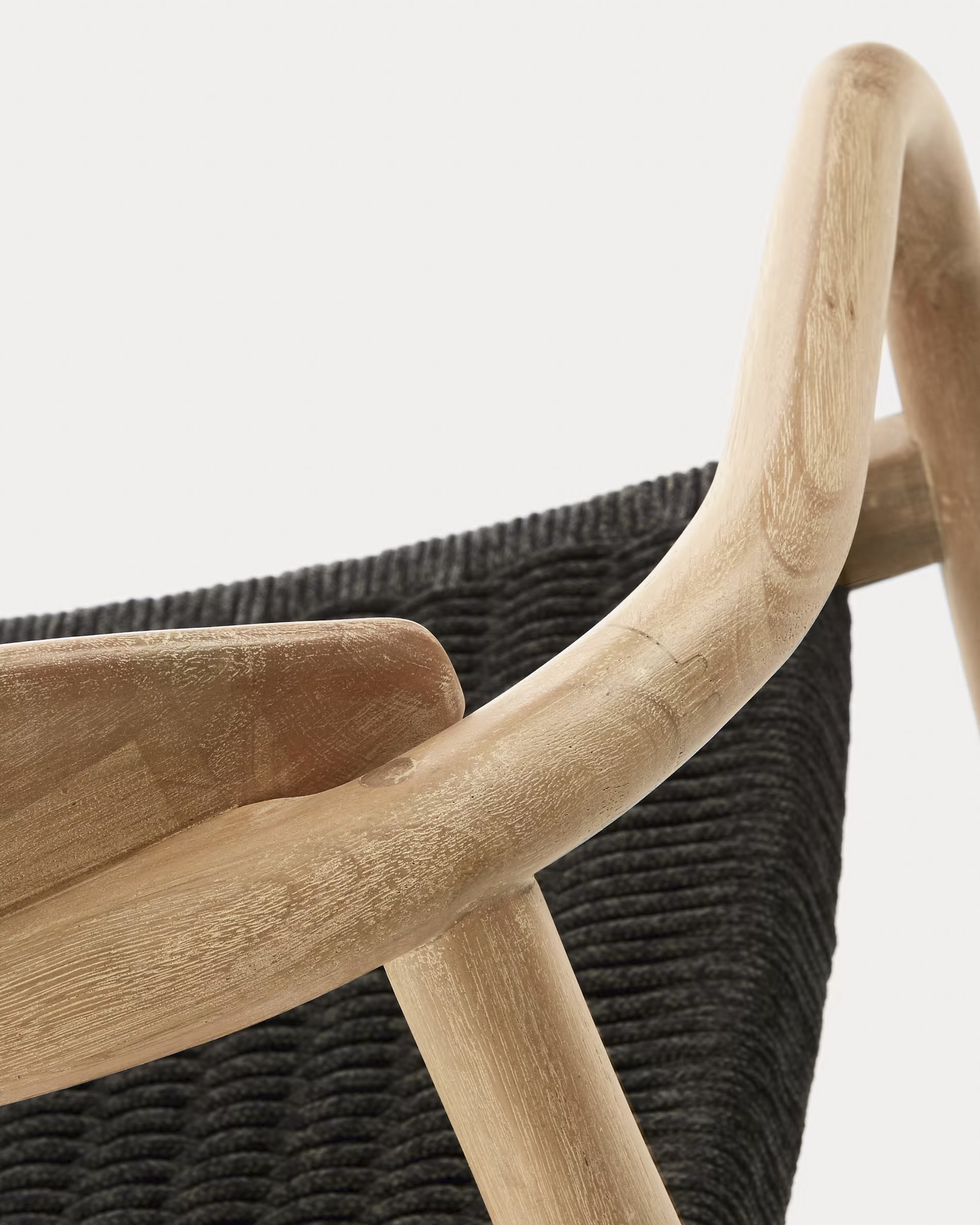 Houten armstoel stapelbaar - natuur acacia