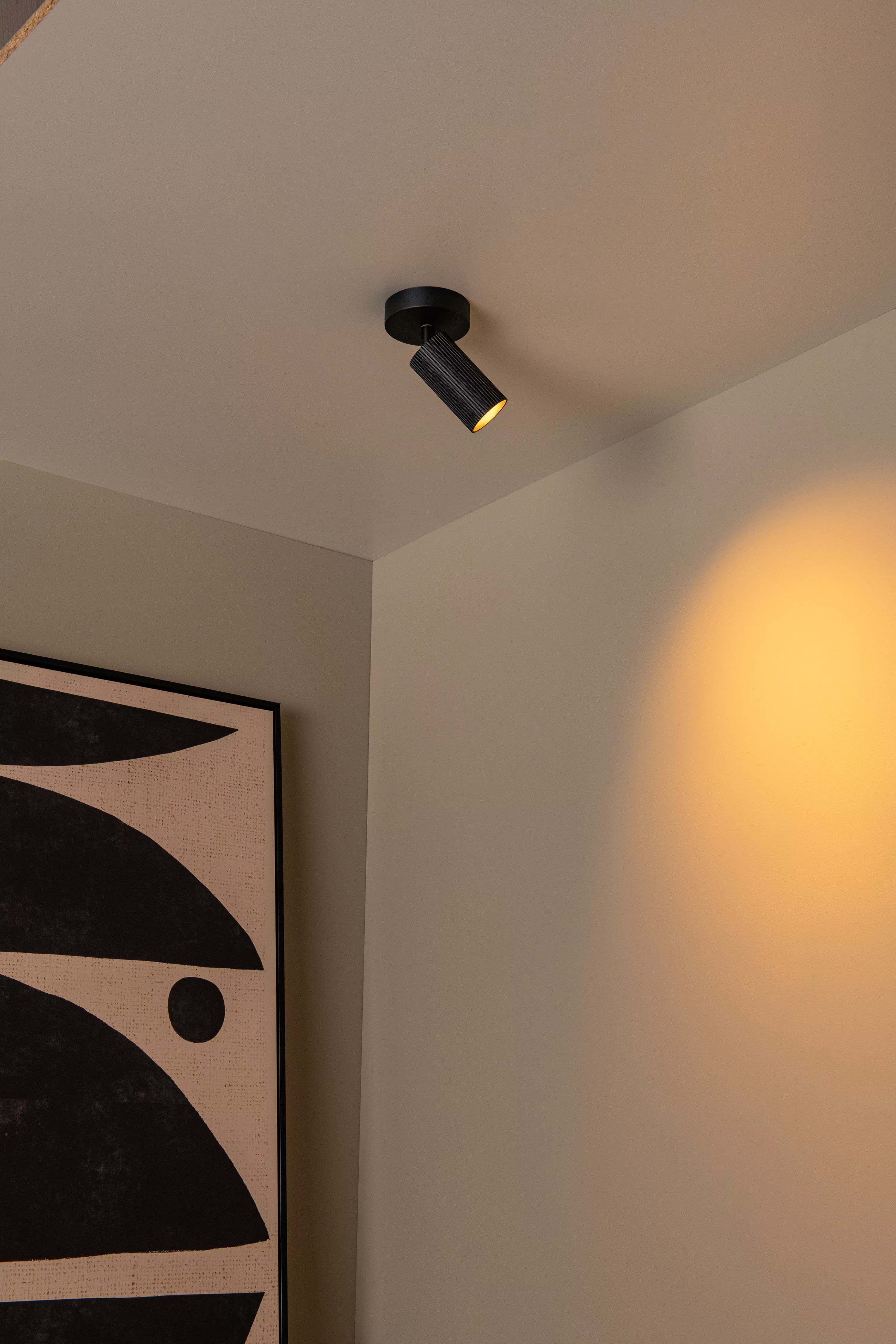 Plafondspot (excl.lamp) Clubs 1xGU10 - zwart