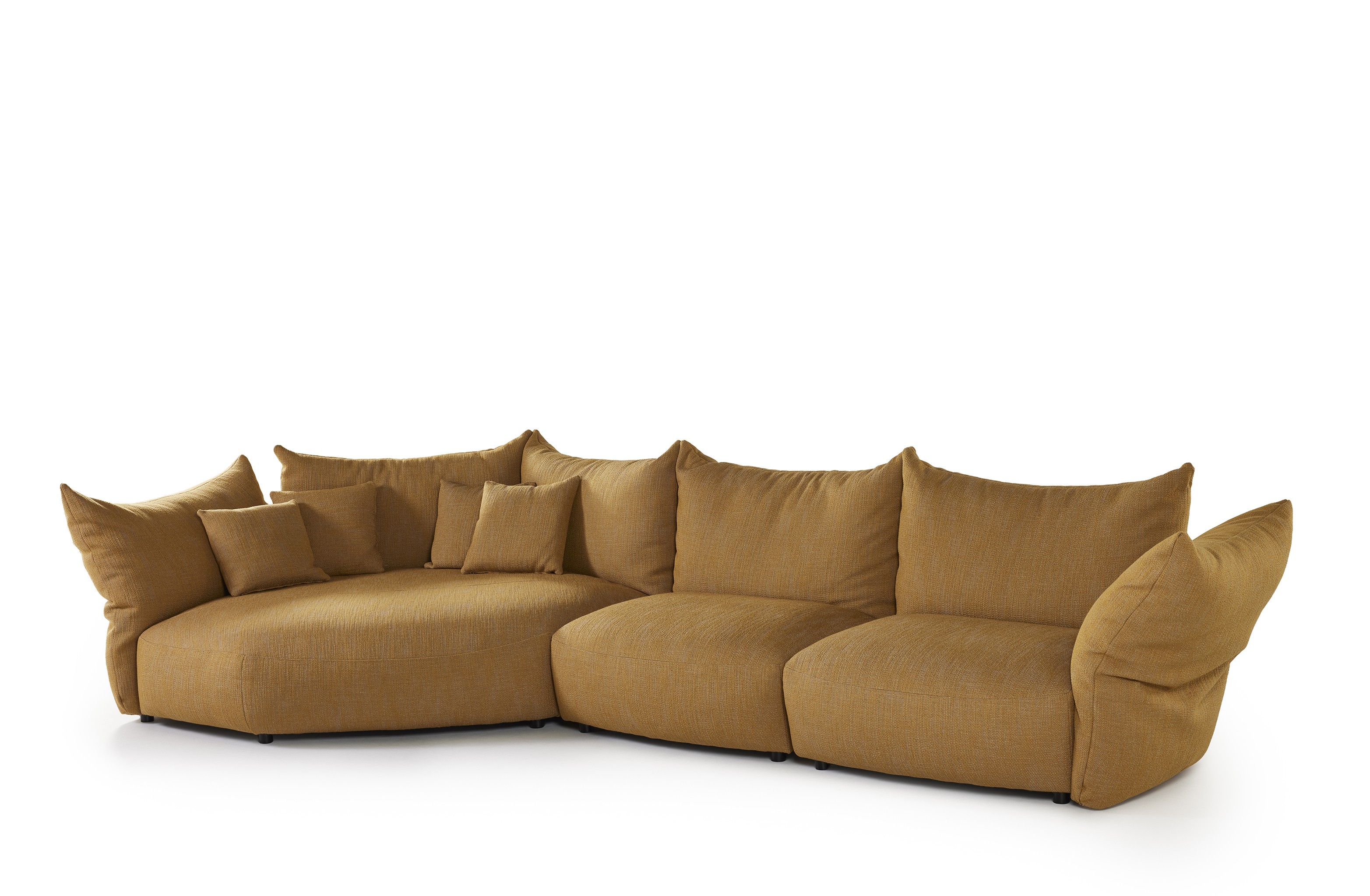 Design hoeksalon Blackbird - okergeel