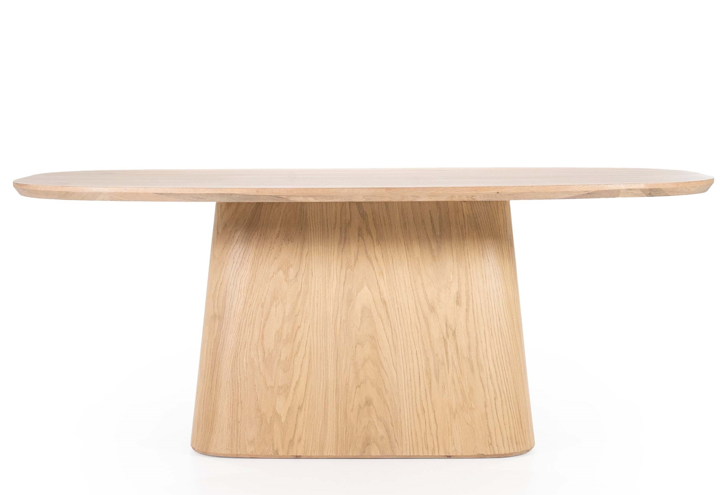 Ovale houten eettafel 200x110cm - natuur eiken